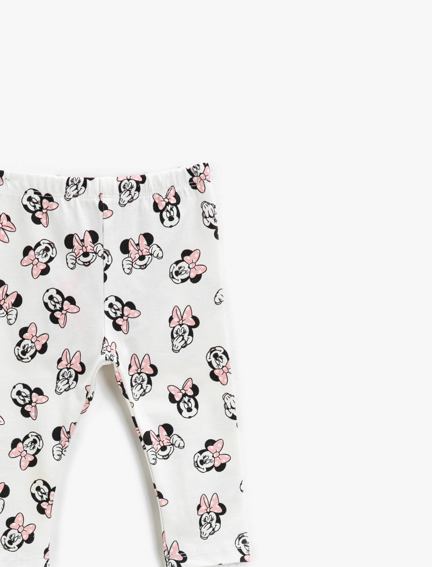  Kız Bebek Minnie Mouse Baskılı Tayt Lisanslı Pamuklu