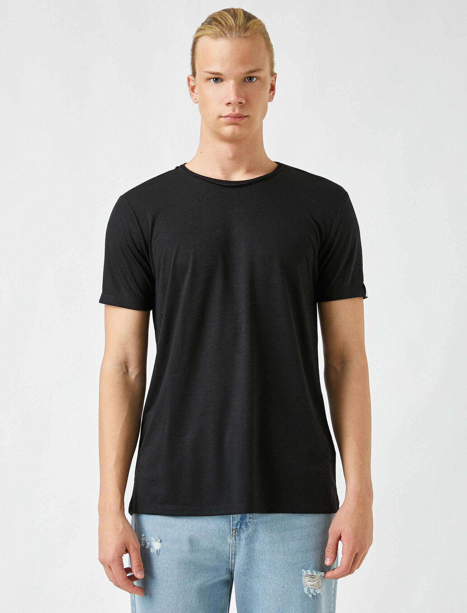 Basic Tişört Bisiklet Yaka