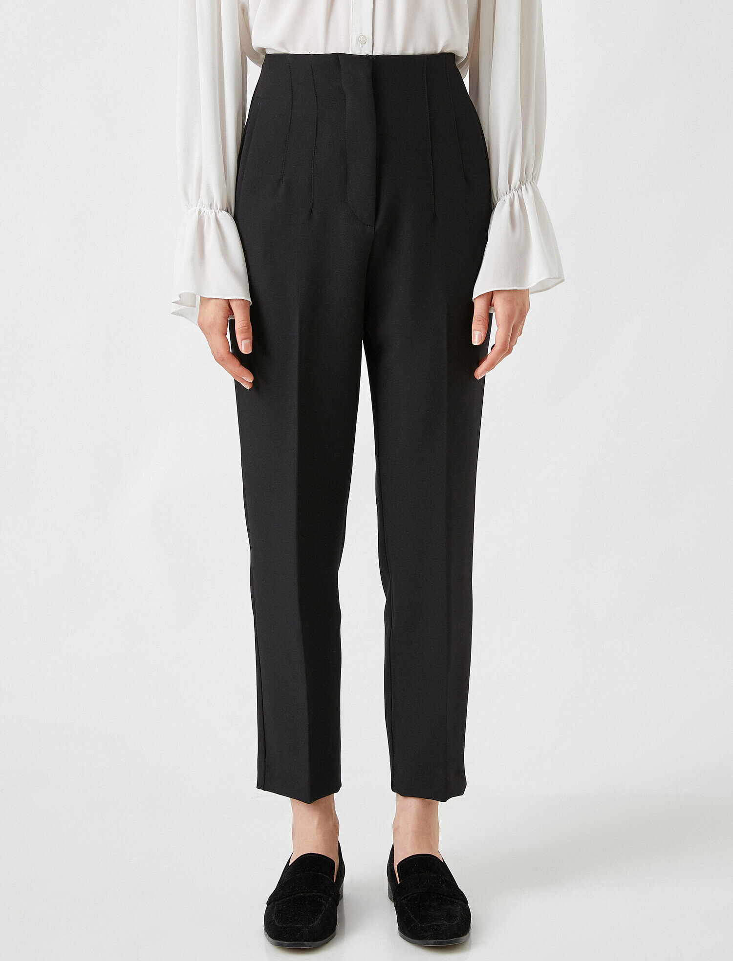   Fermuarlı Cepli Pantolon