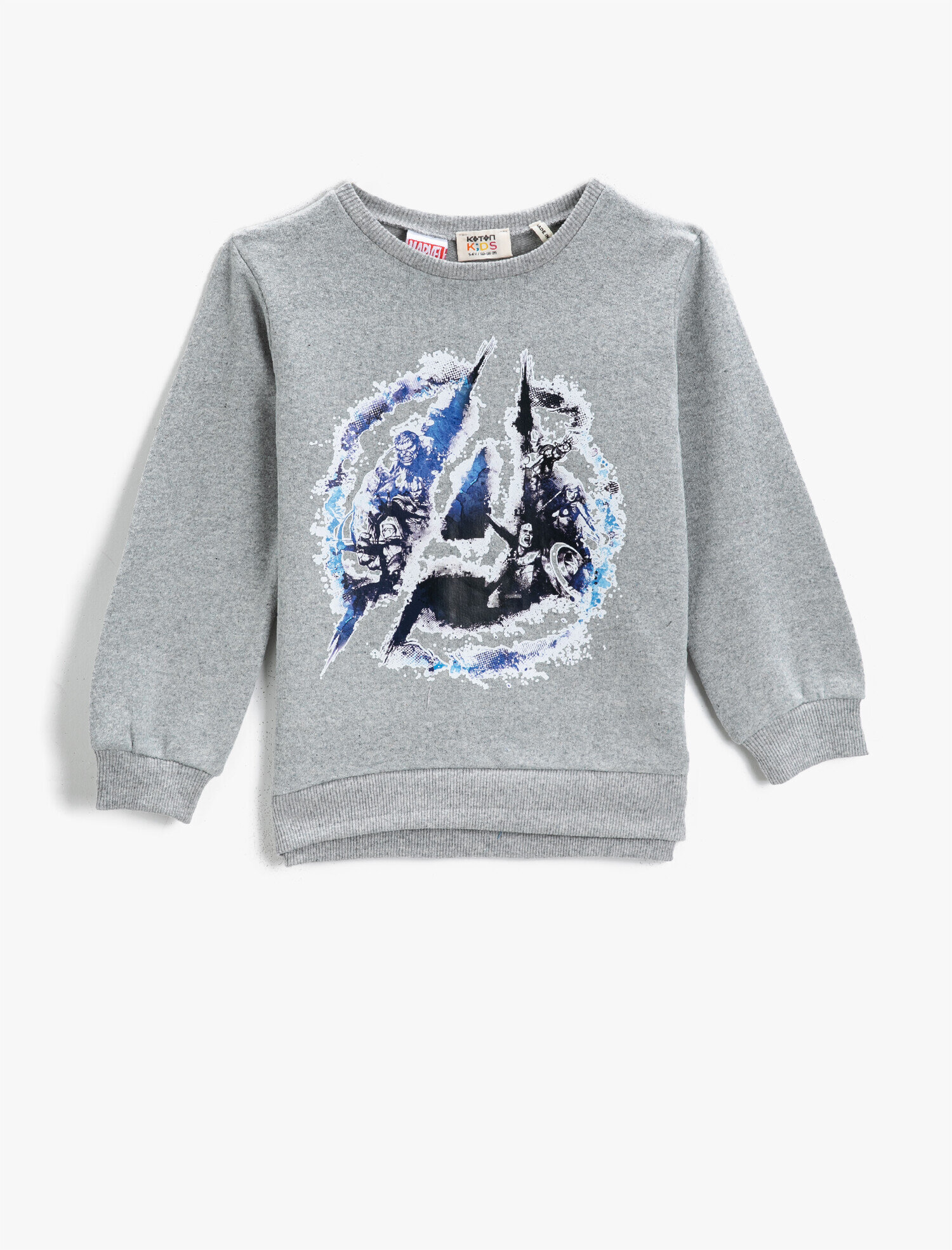  Erkek Çocuk Marvel Lisanslı Baskılı Sweatshirt Bisiklet Yaka