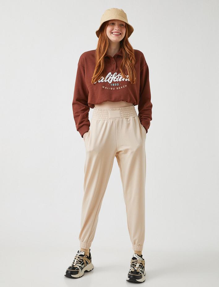  Jogger Eşofman Altı Beli Lastikli