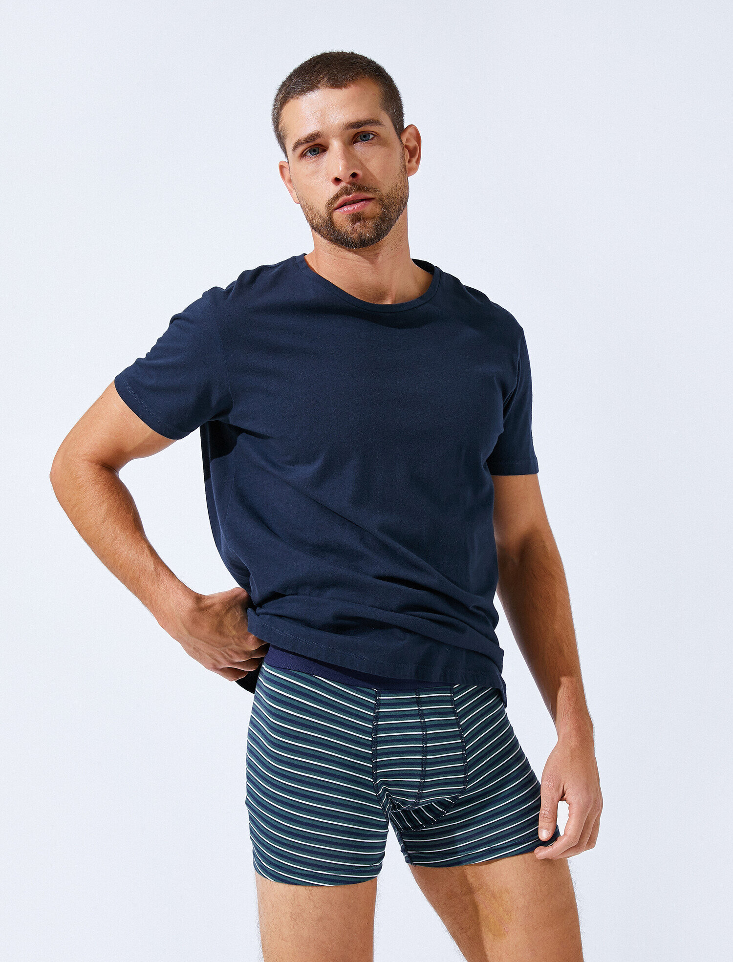   Pamuklu Desenli Basic 3'lü Boxer Seti