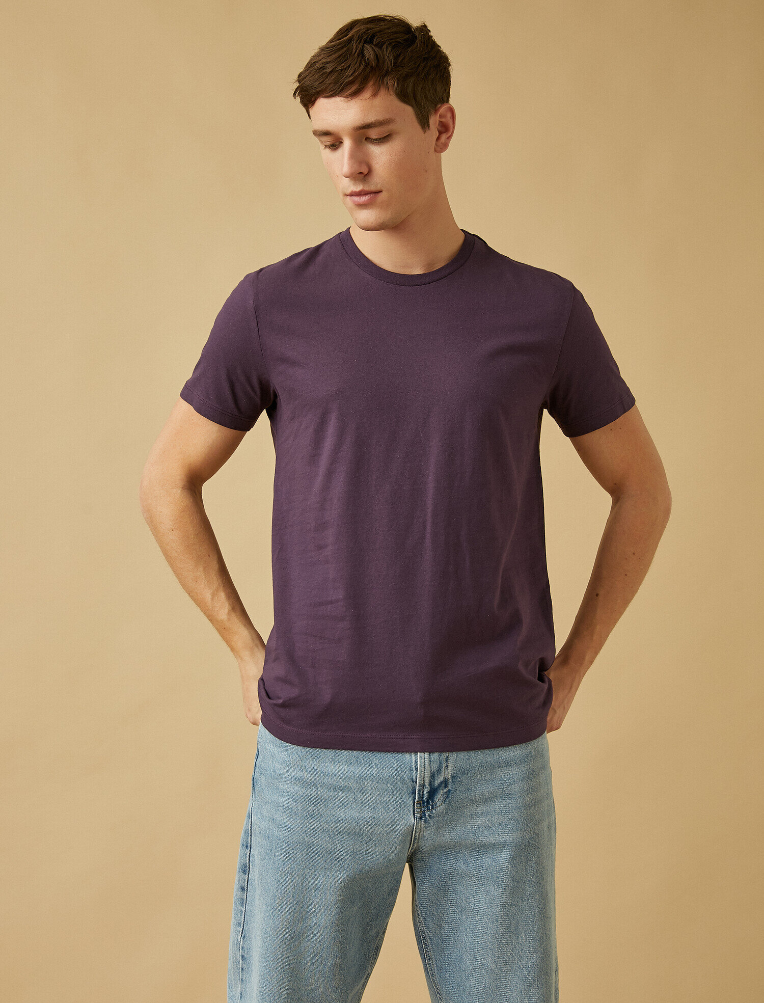   Basic Tişört Bisiklet Yaka