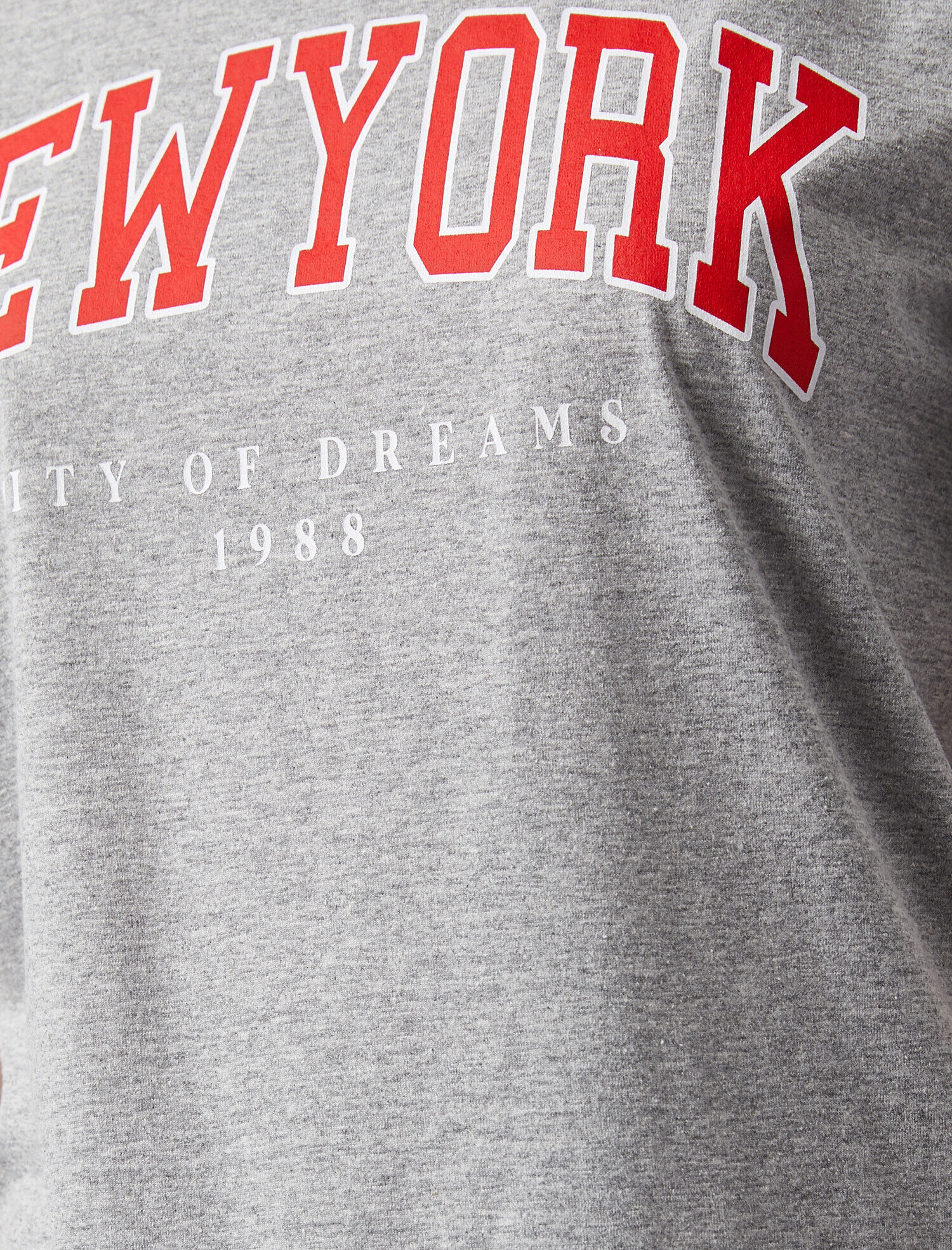   New York Baskılı Kısa Kollu Tişört
