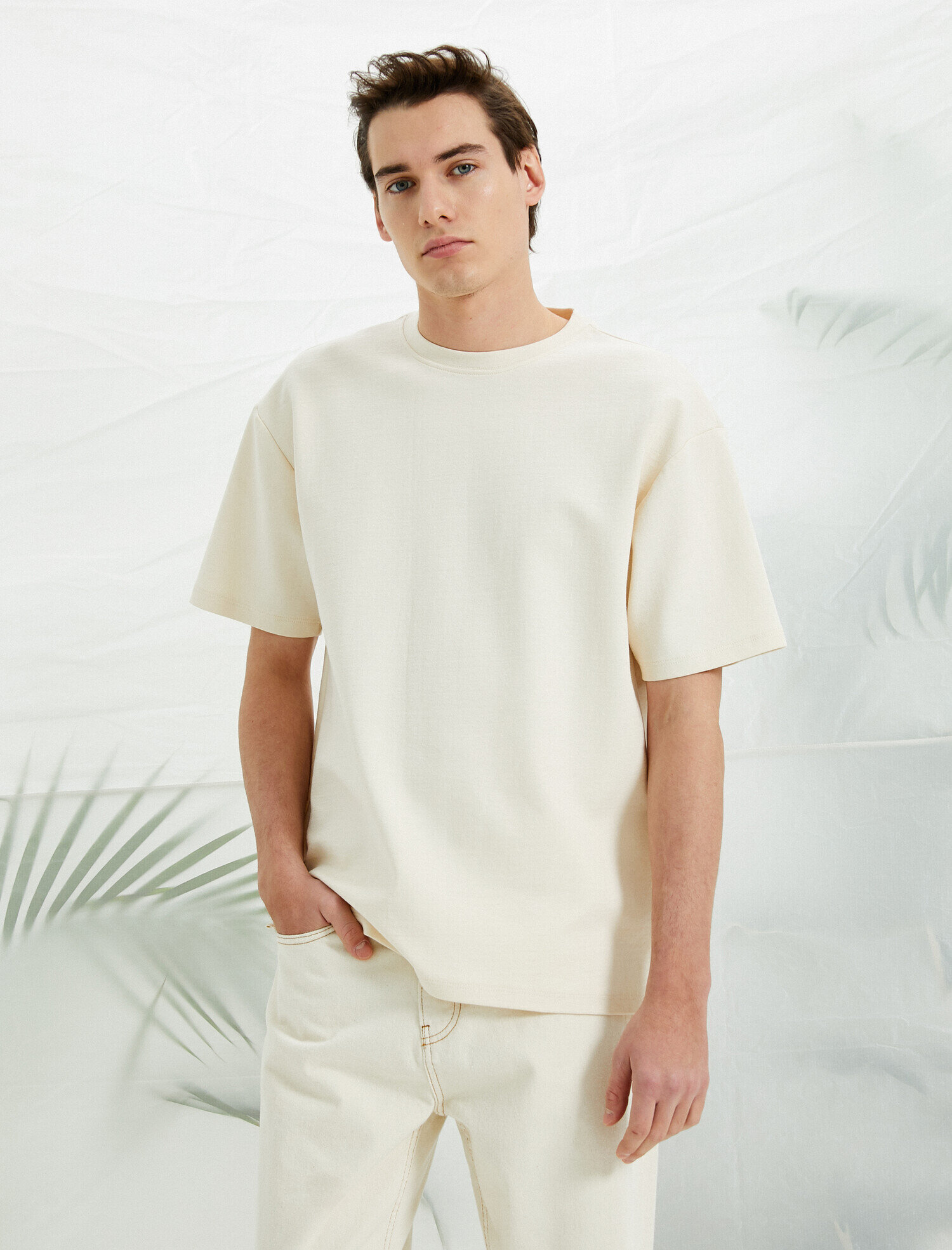   Basic Tişört Bisiklet Yaka