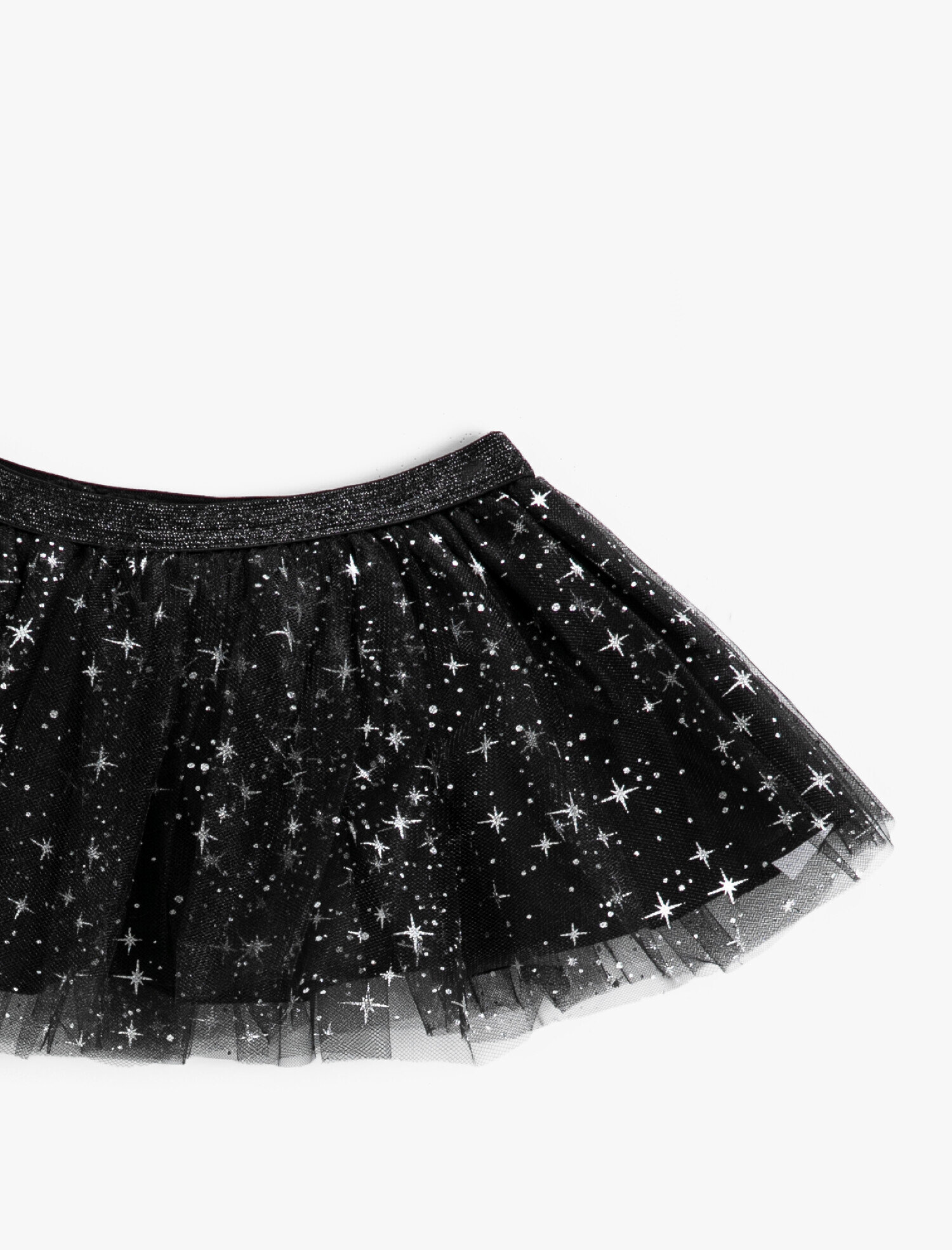  Kız Bebek Tül Detaylı Parlak Baskılı Etek