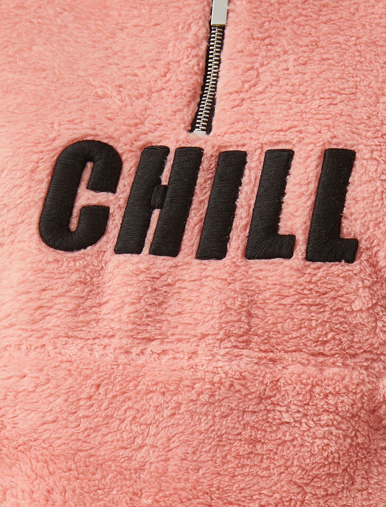 Kapüşonlu Fermuarlı Peluş Sweatshirt