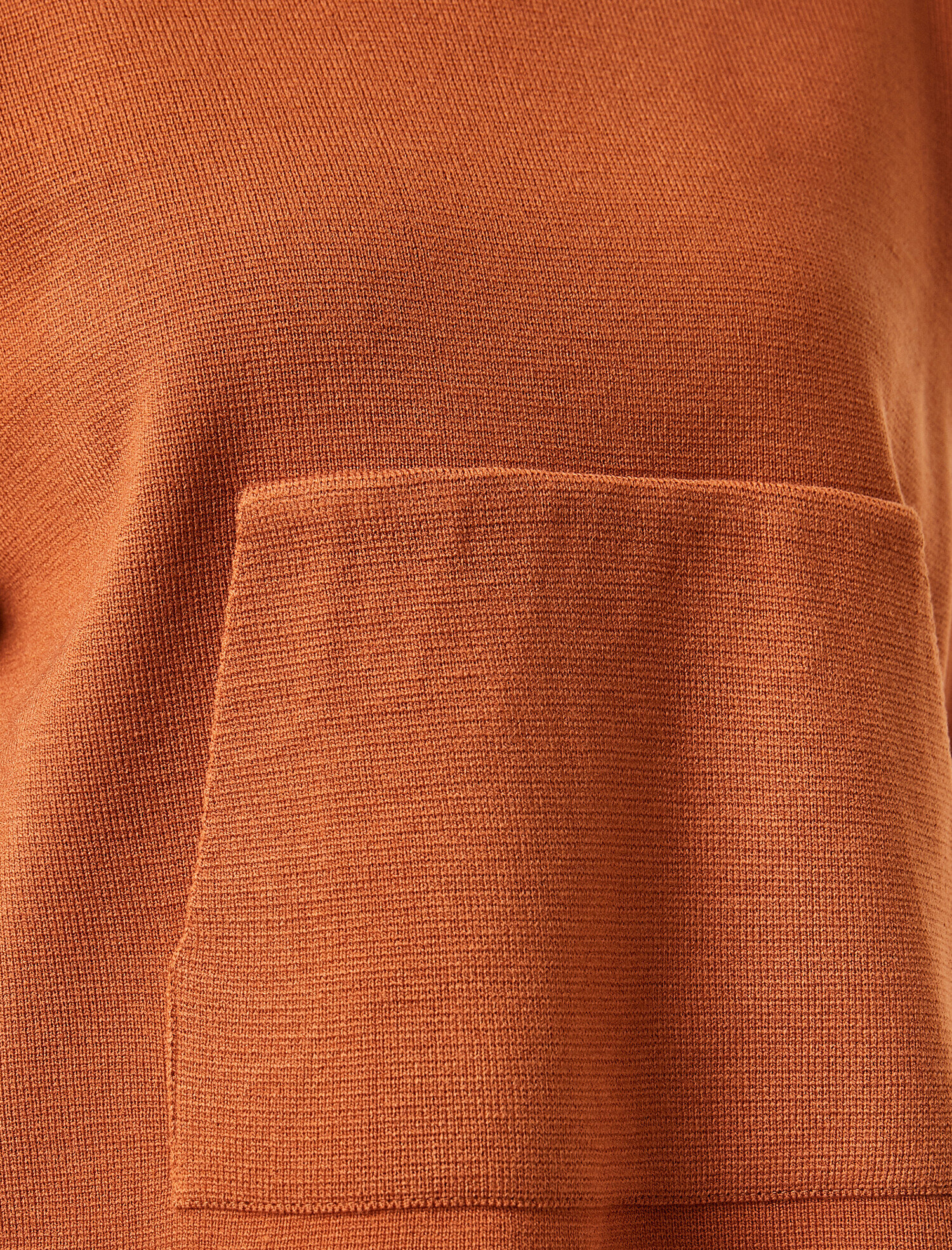   Kapüşonlu Kanguru Cepli Triko Kazak Kaşmir Dokulu