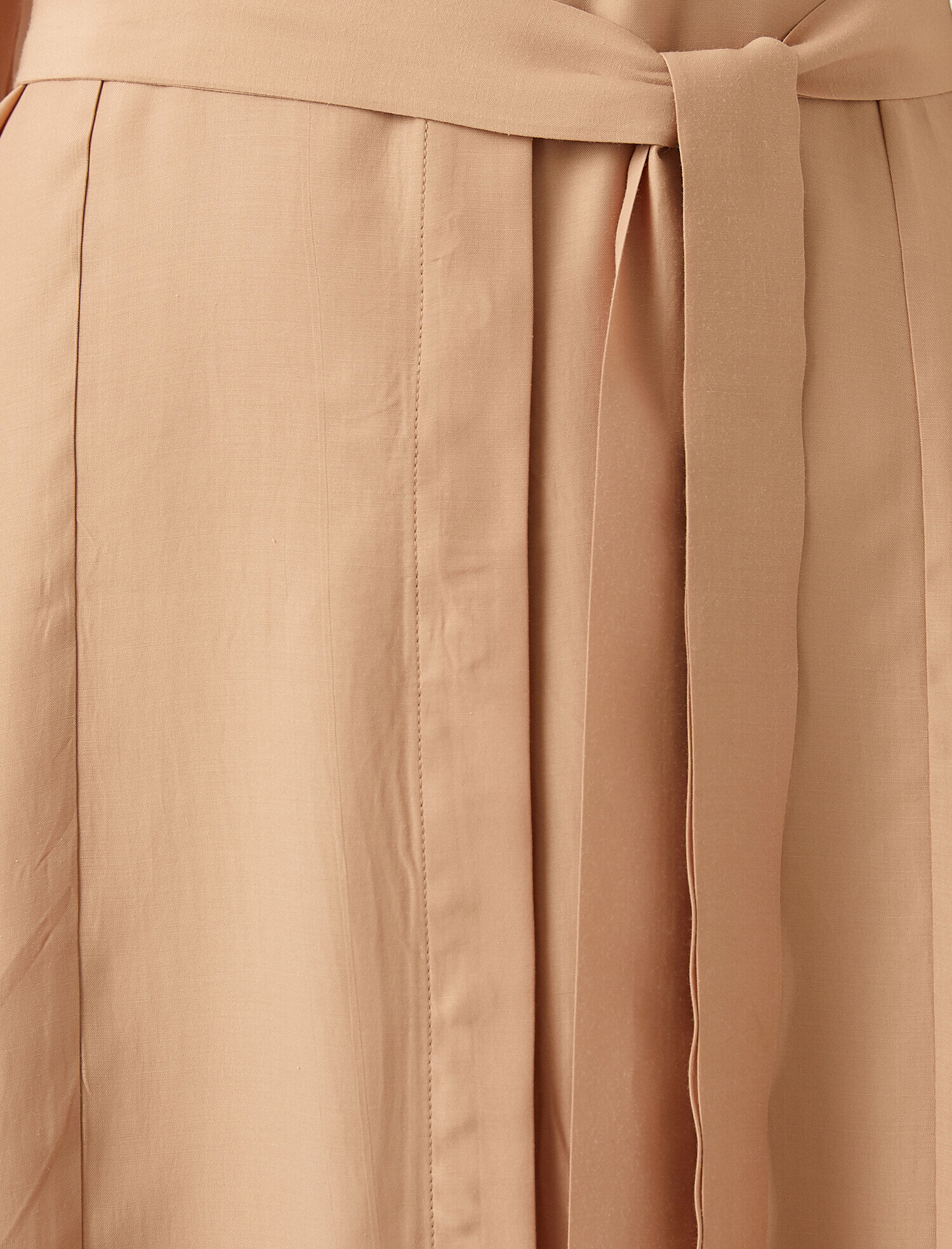   Beli Kuşaklı Midi Gömlek Elbise