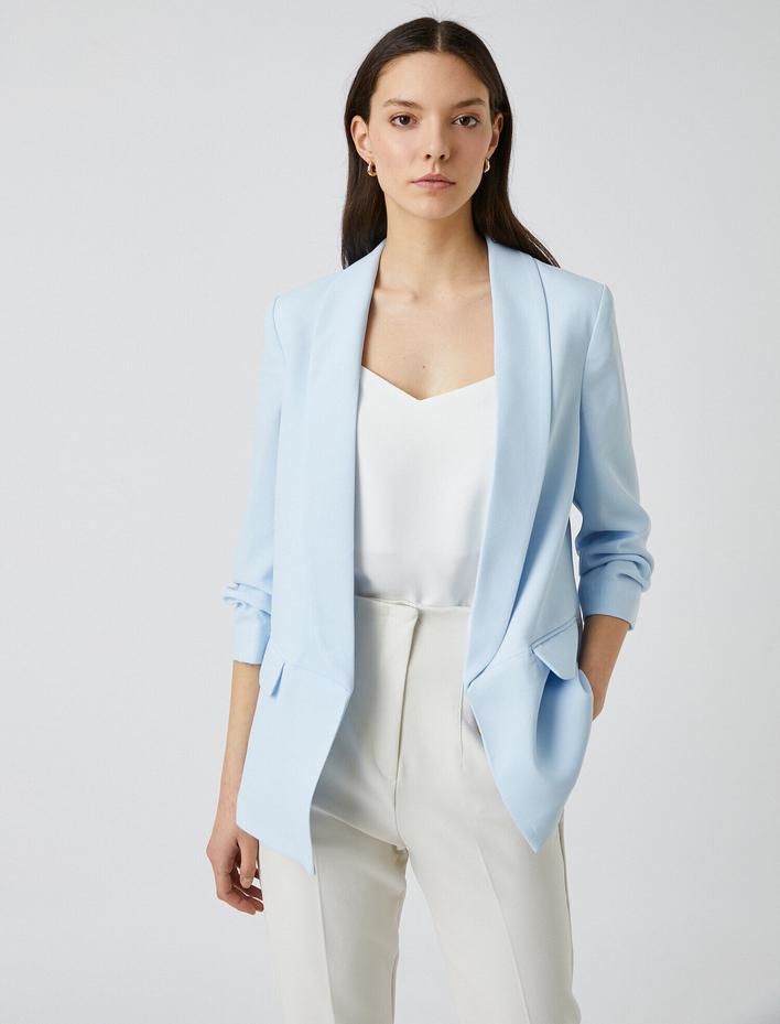  Kolları Büzgülü Blazer Ceket