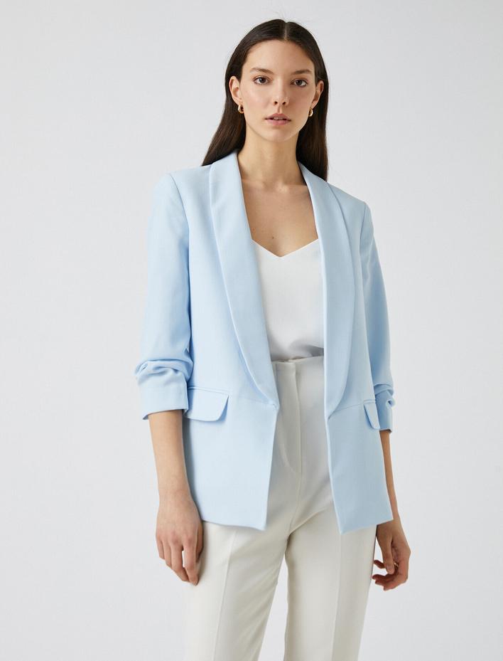  Kolları Büzgülü Blazer Ceket