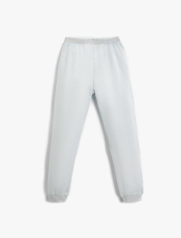 Erkek Çocuk Kuru Kafa Baskılı Jogger Eşofman Altı Beli Bağcıklı Cepli