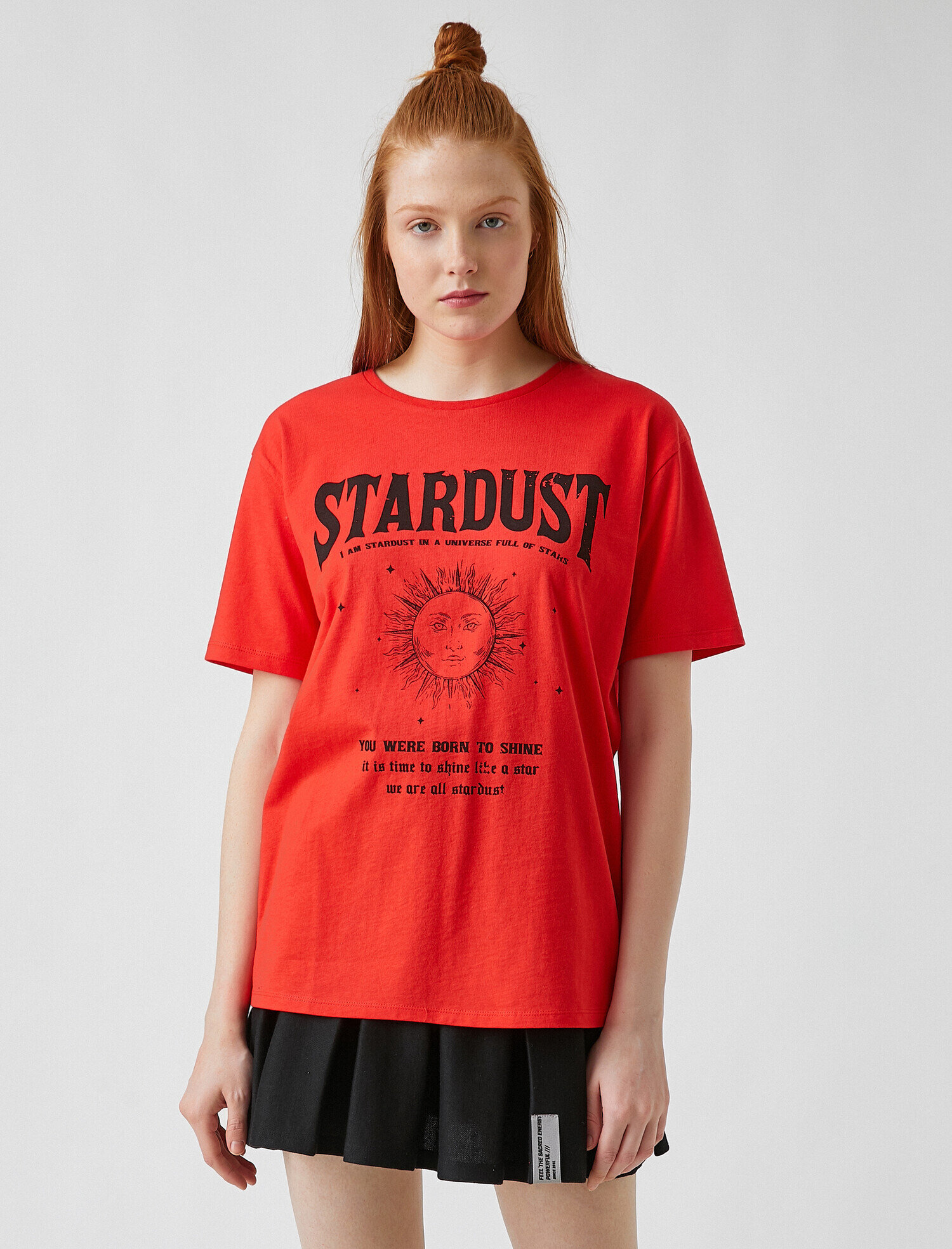   Baskılı Kısa Kollu Pamuklu Tişört