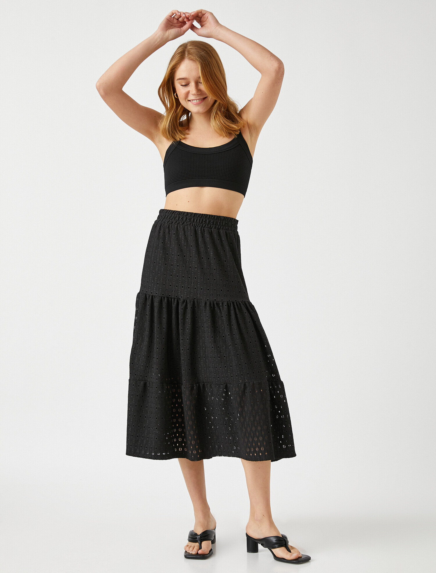   Beli Lastikli Fırfırlı Etek