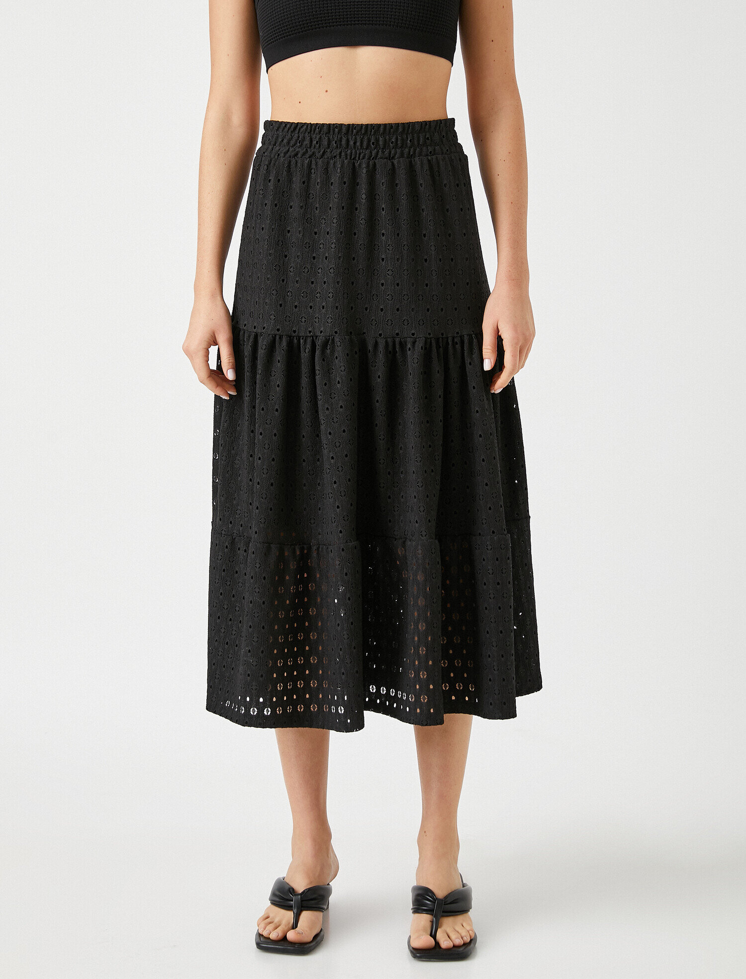   Beli Lastikli Fırfırlı Etek