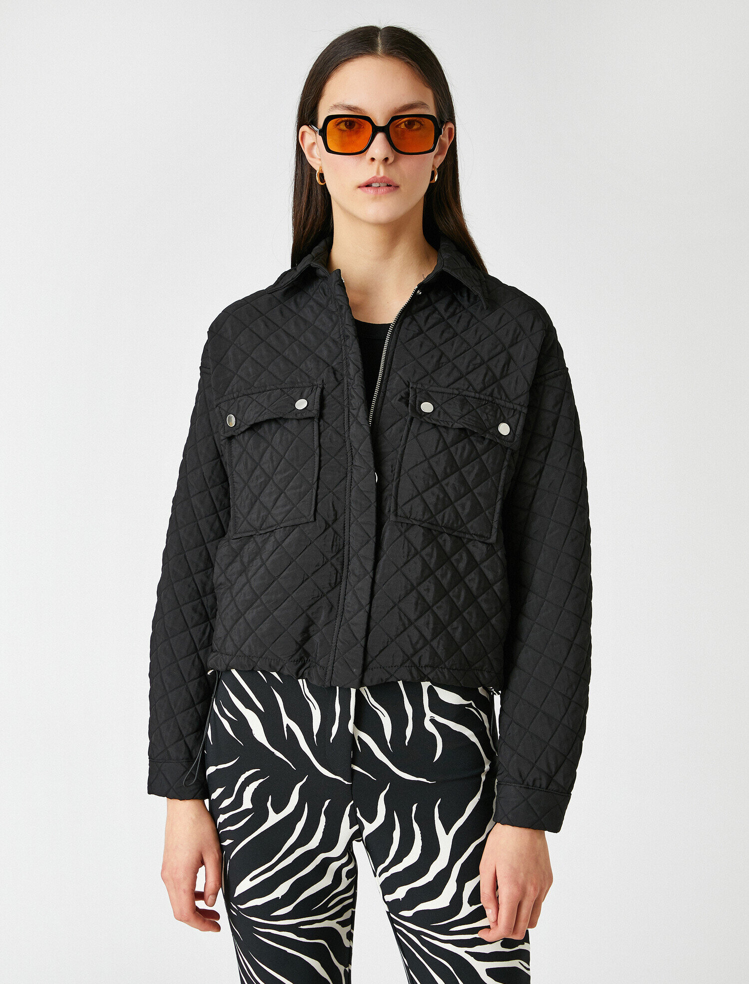   Kapitone Cepli Ceket