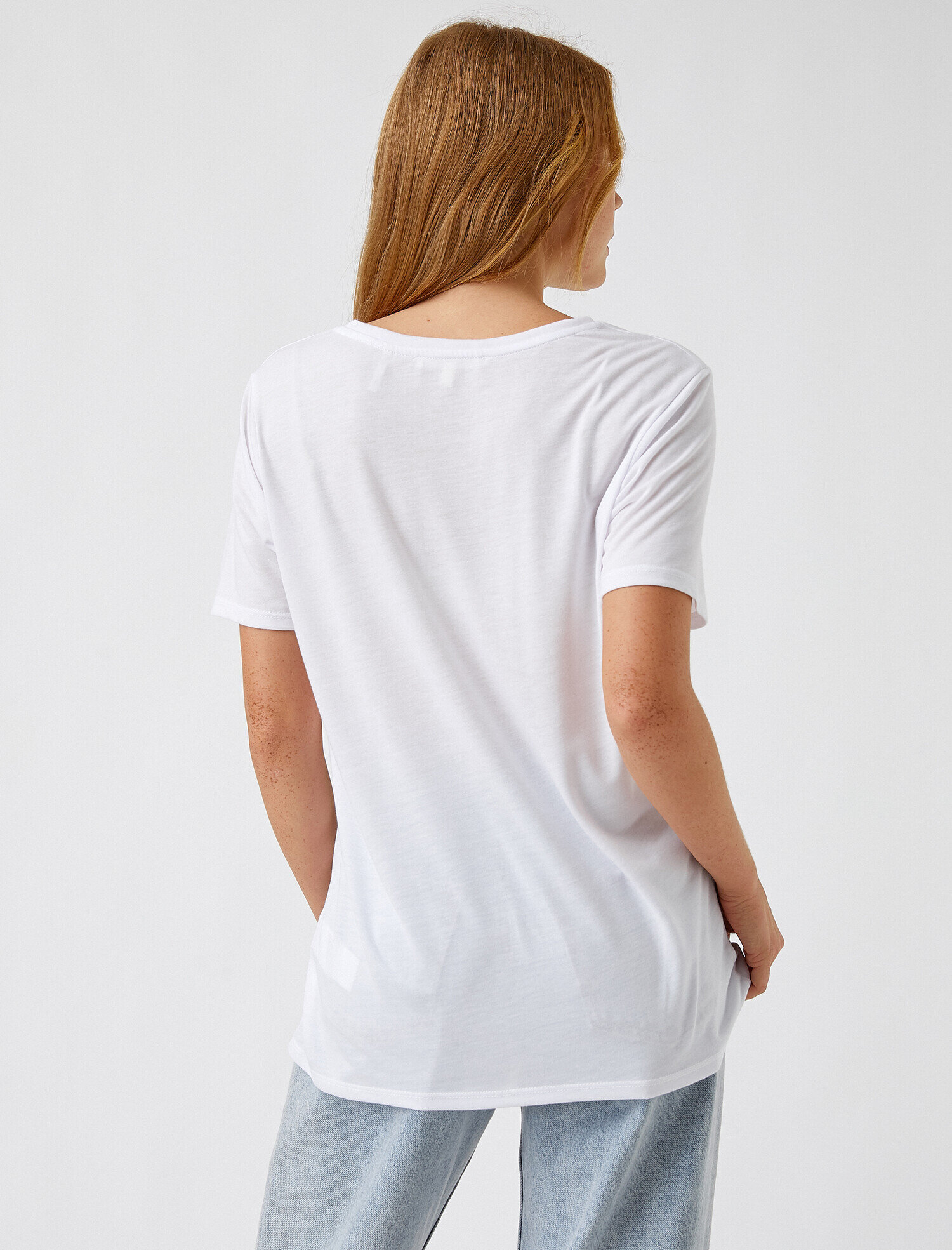   Payetli Kısa Kollu Tişört