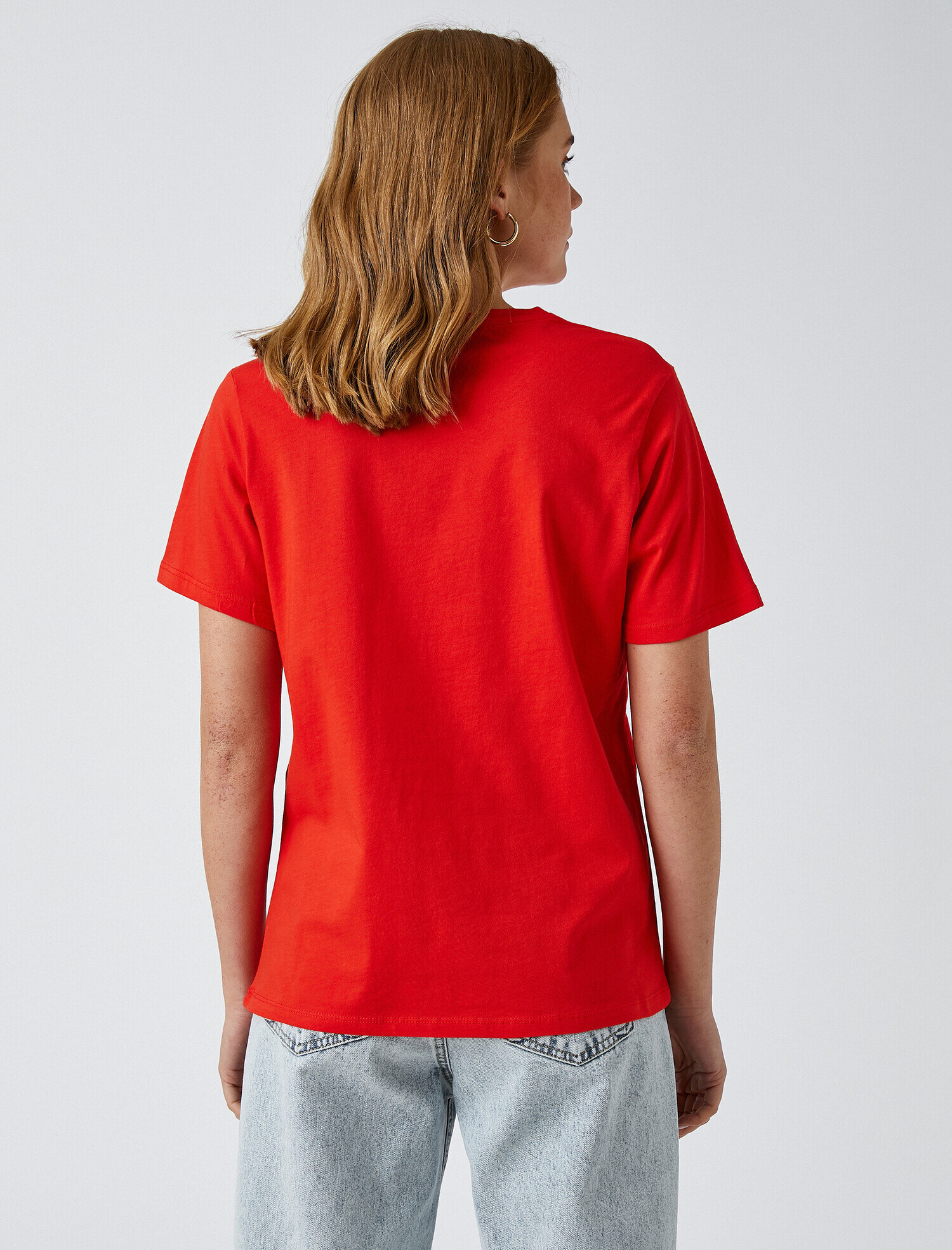   Bisiklet Yaka Kısa Kollu Pamuklu Basic Tişört