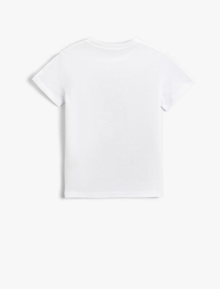 Erkek Çocuk Yaz Temalı Baskılı Kısa Kollu Tişört Pamuklu