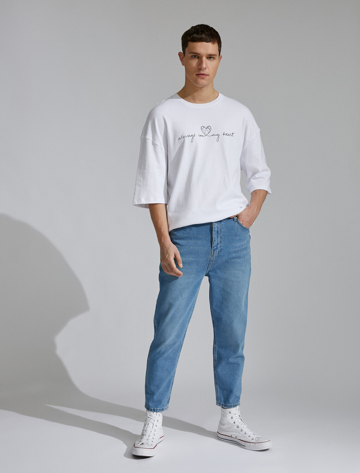   Oversize Baskılı Tişört