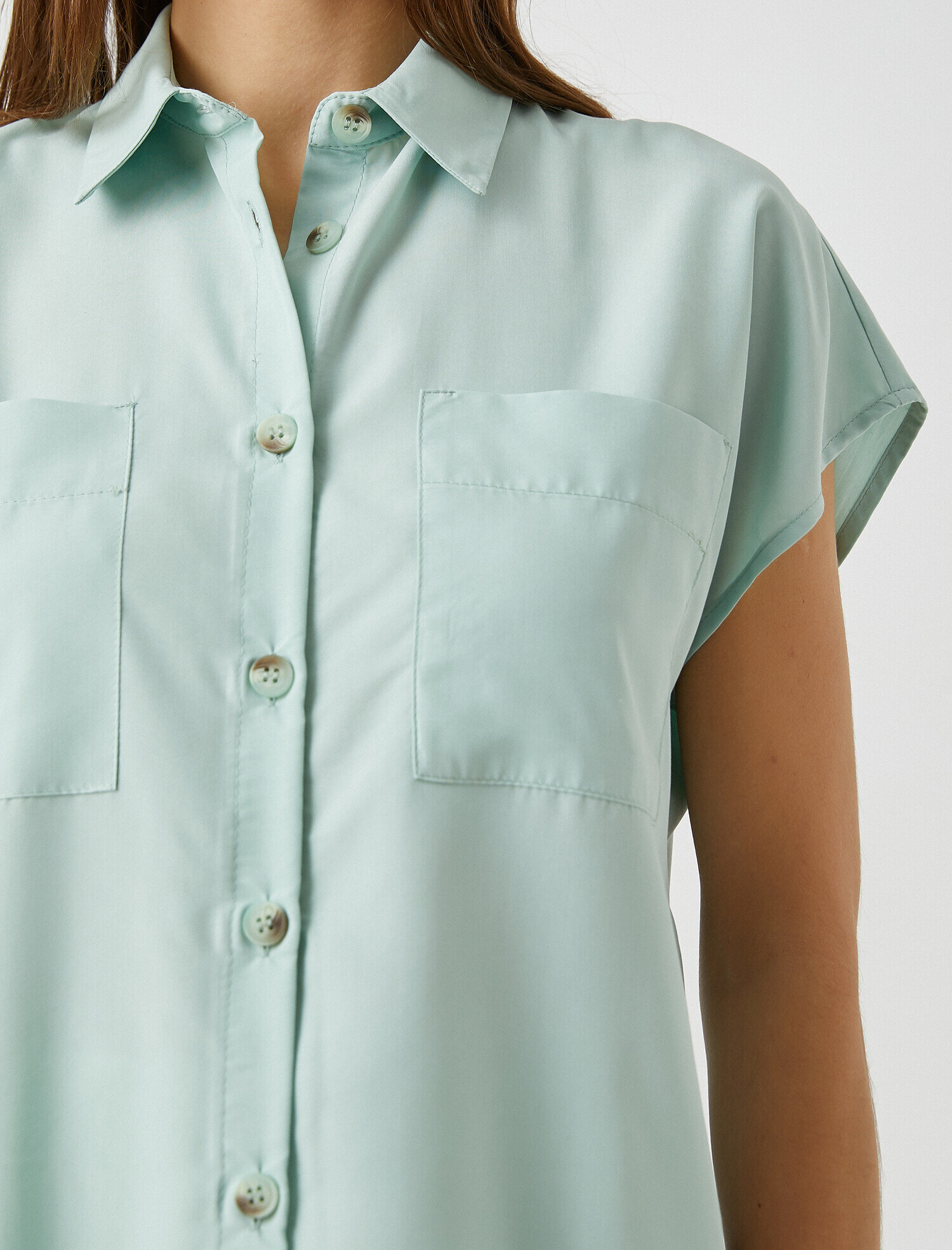   Kısa Kollu Gömlek Cepli