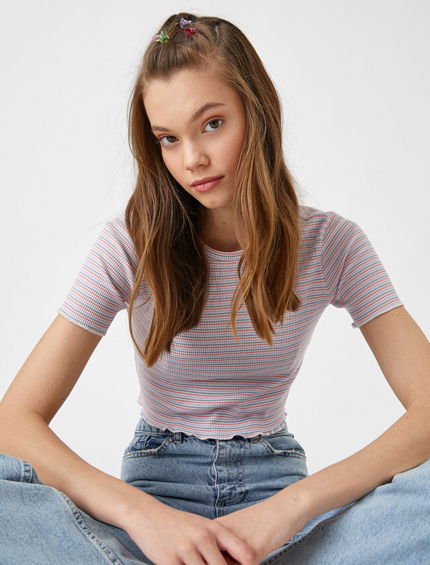   Kısa Kollu Basic Crop Tişört