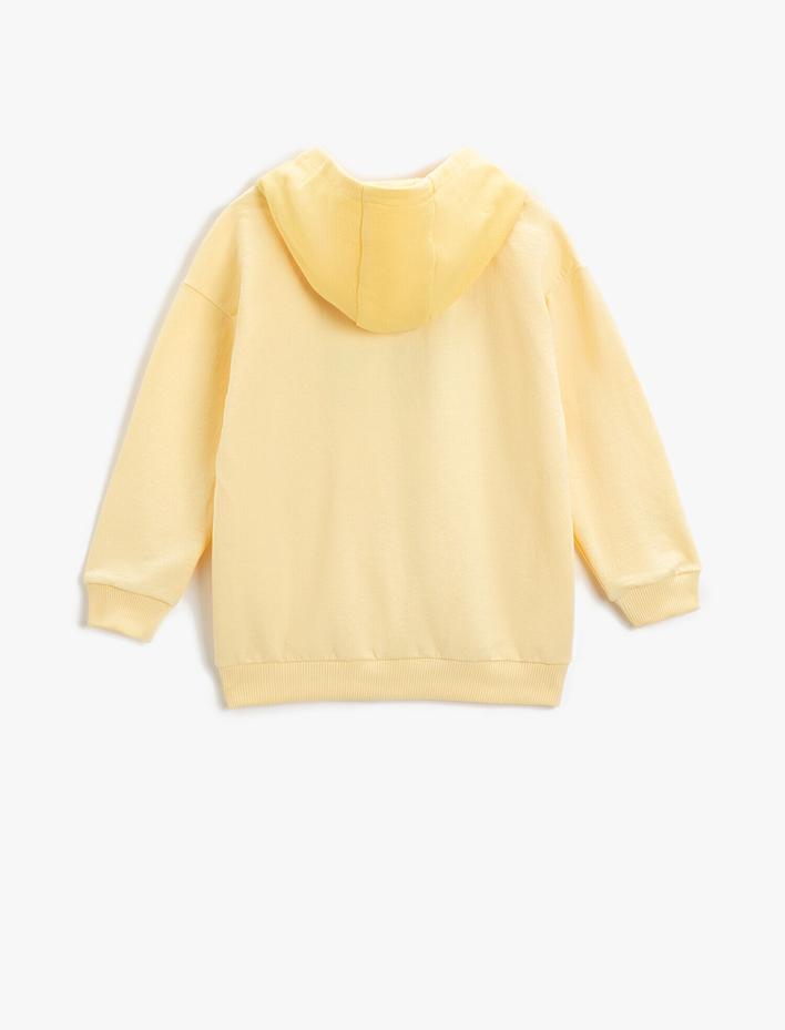 Erkek Çocuk Baskılı Kanguru Cepli Kapüşonlu Sweatshirt