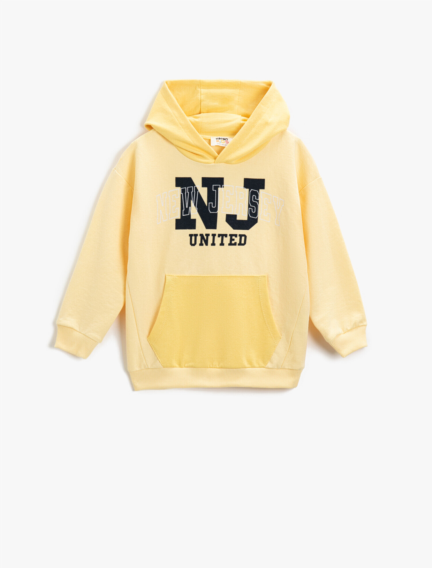  Erkek Çocuk Baskılı Kanguru Cepli Kapüşonlu Sweatshirt
