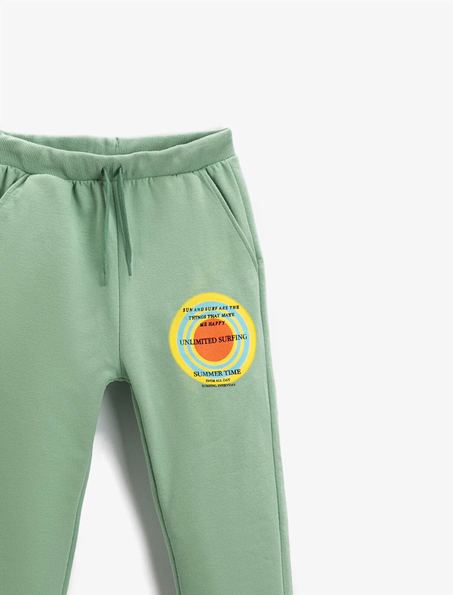  Erkek Çocuk Baskılı Jogger Eşofman Altı Beli Bağcıklı Cepli