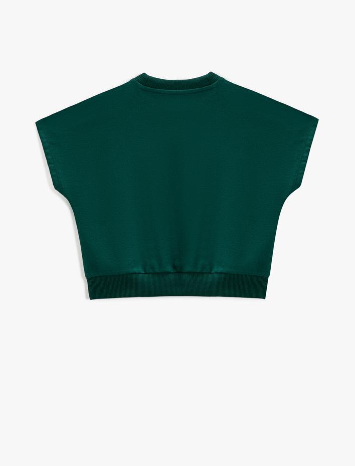 Erkek Çocuk Baskılı Kanguru Cepli Kısa Kollu Sweatshirt