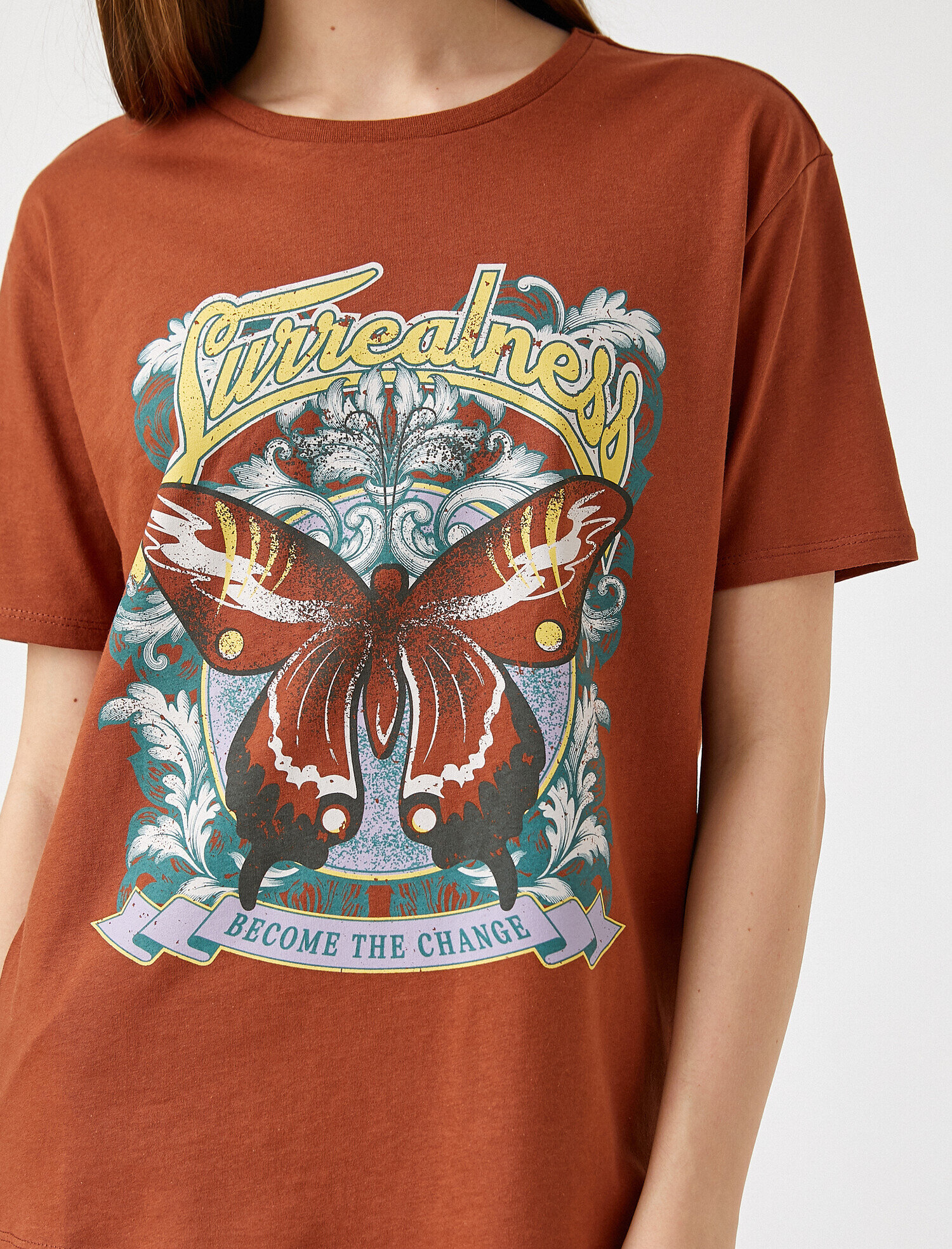   Baskılı Kısa Kollu Tişört