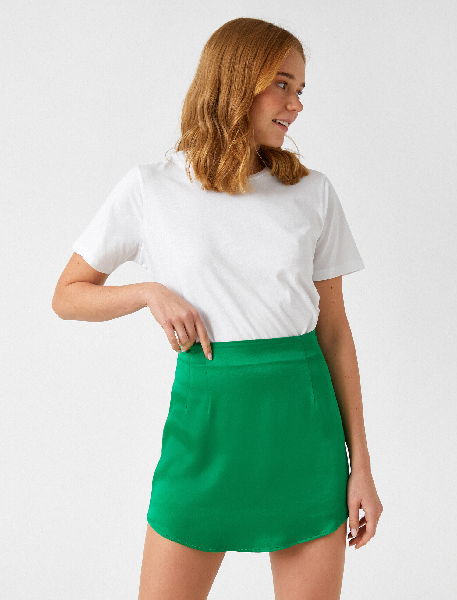   Bisiklet Yaka Kısa Kollu Pamuklu Basic Tişört