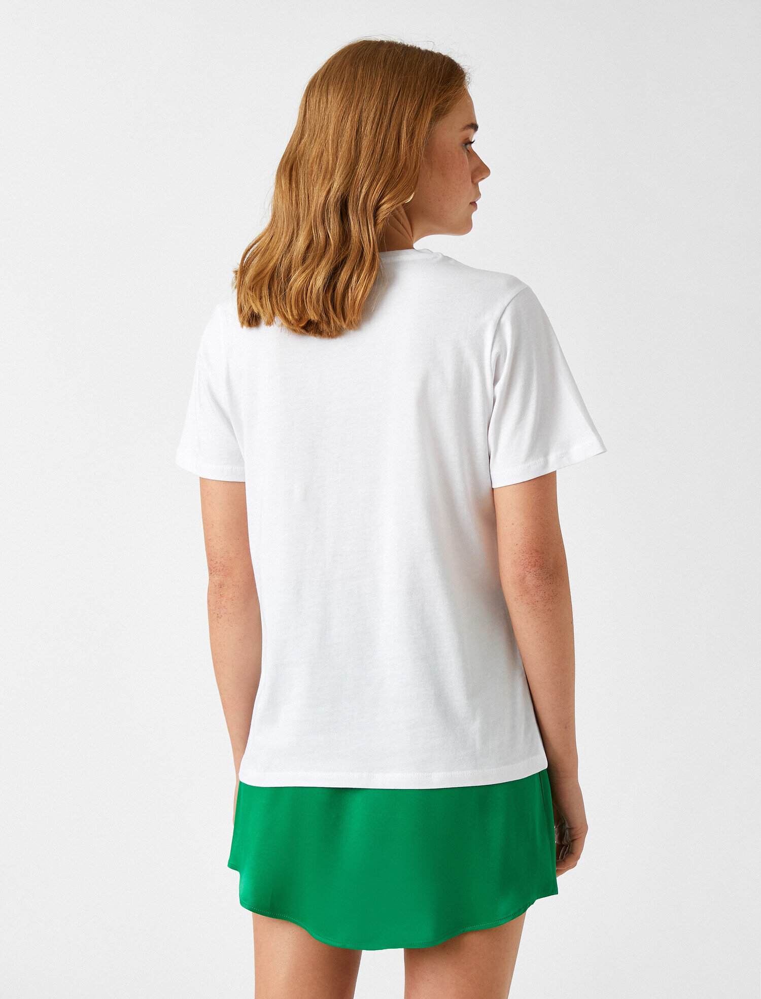   Bisiklet Yaka Kısa Kollu Pamuklu Basic Tişört