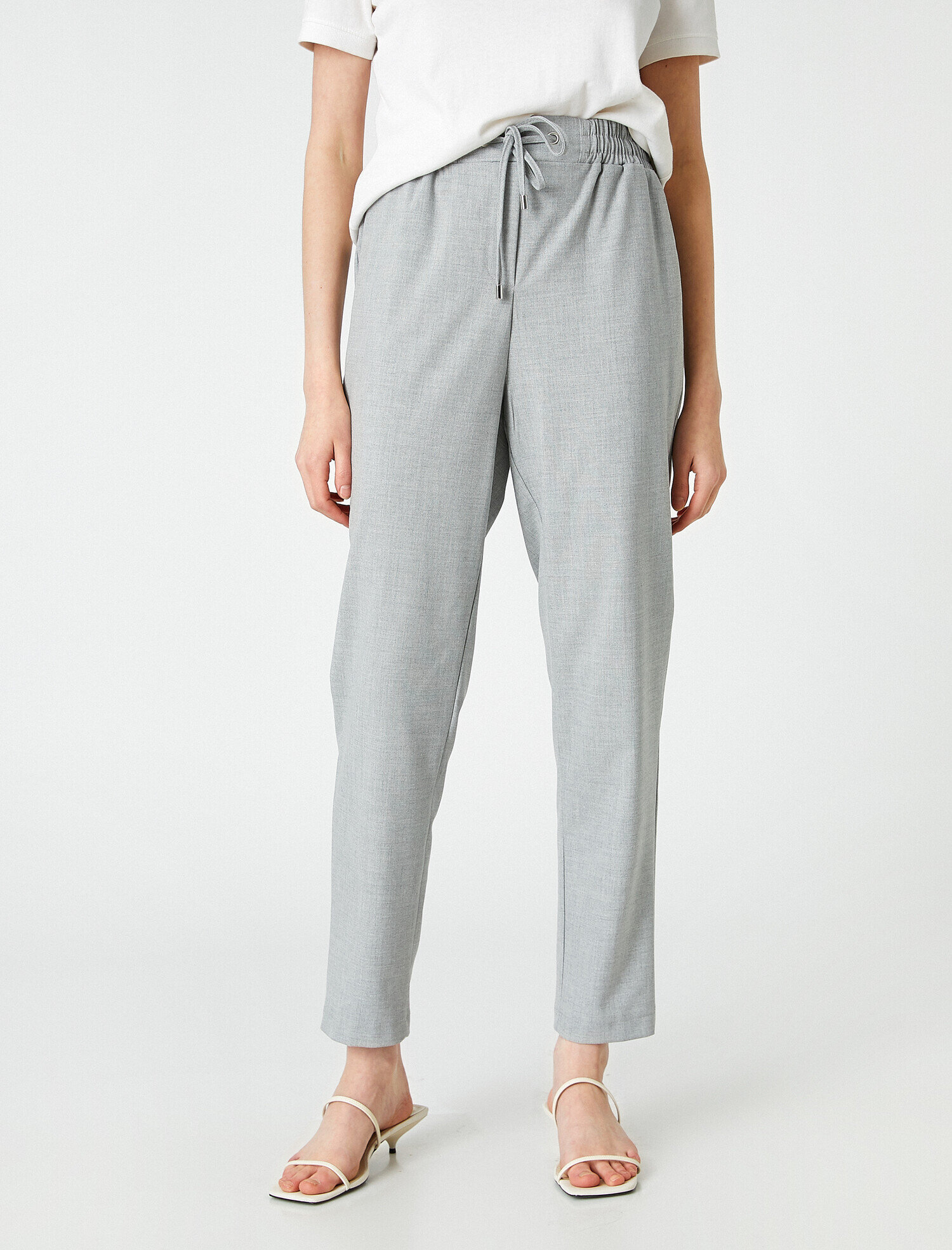   Beli Bağlamalı Yüksek Bel Pantolon