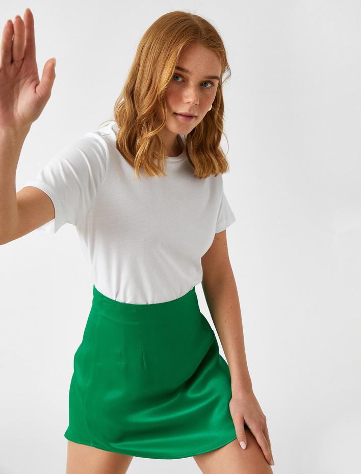  Bisiklet Yaka Kısa Kollu Pamuklu Basic Tişört