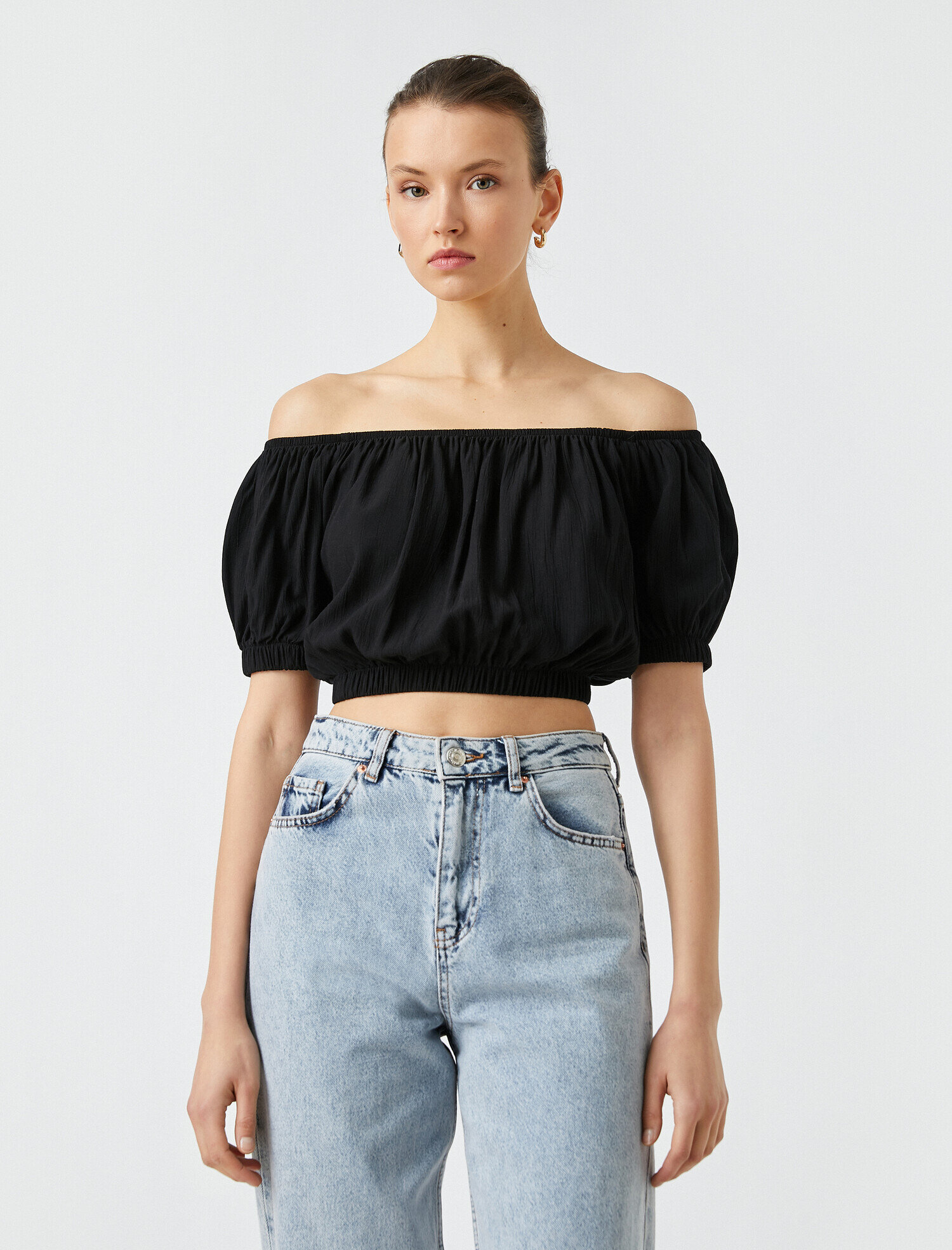   Kısa Kollu Crop Bluz