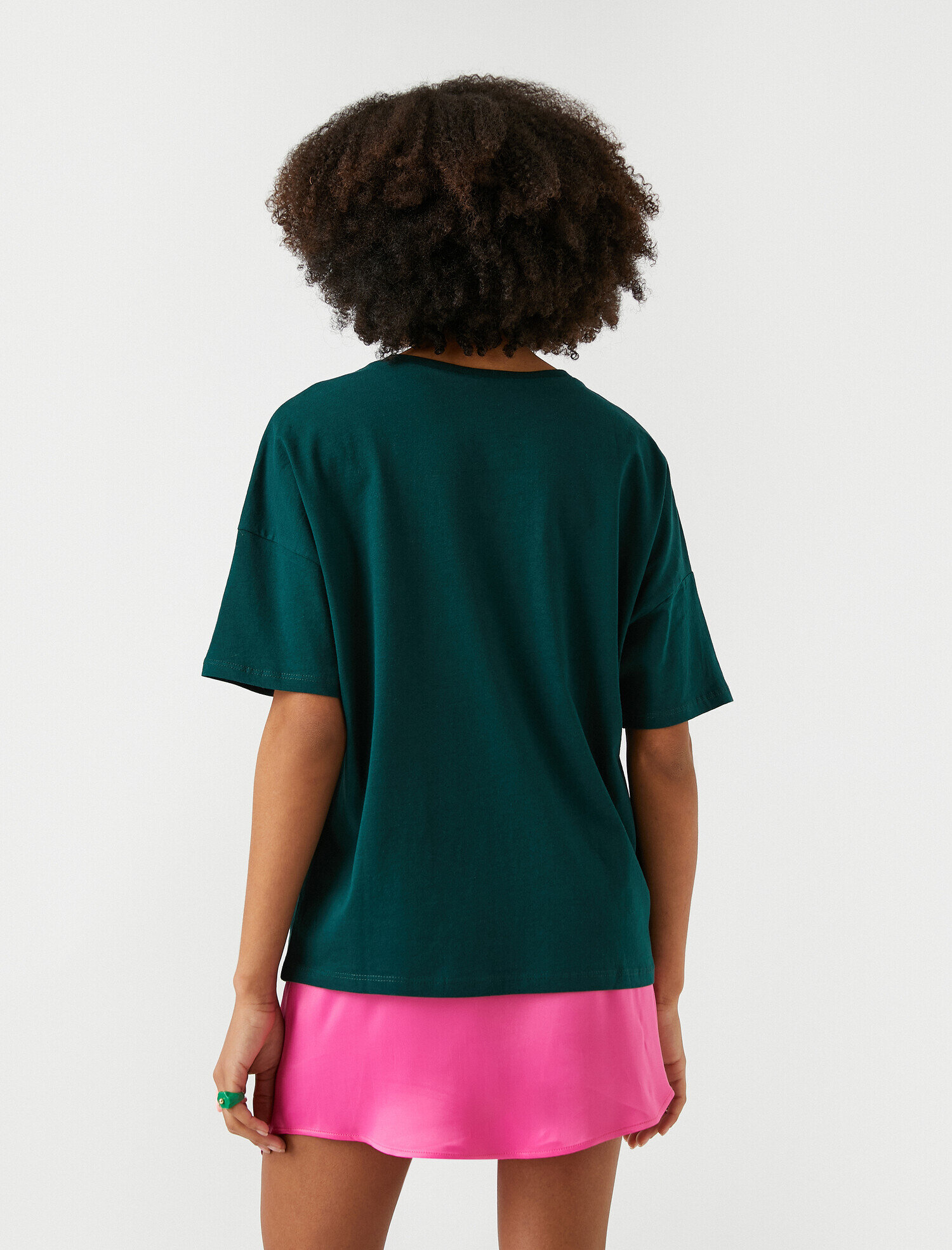   Kısa Kollu Bisiklet Yaka Tişört