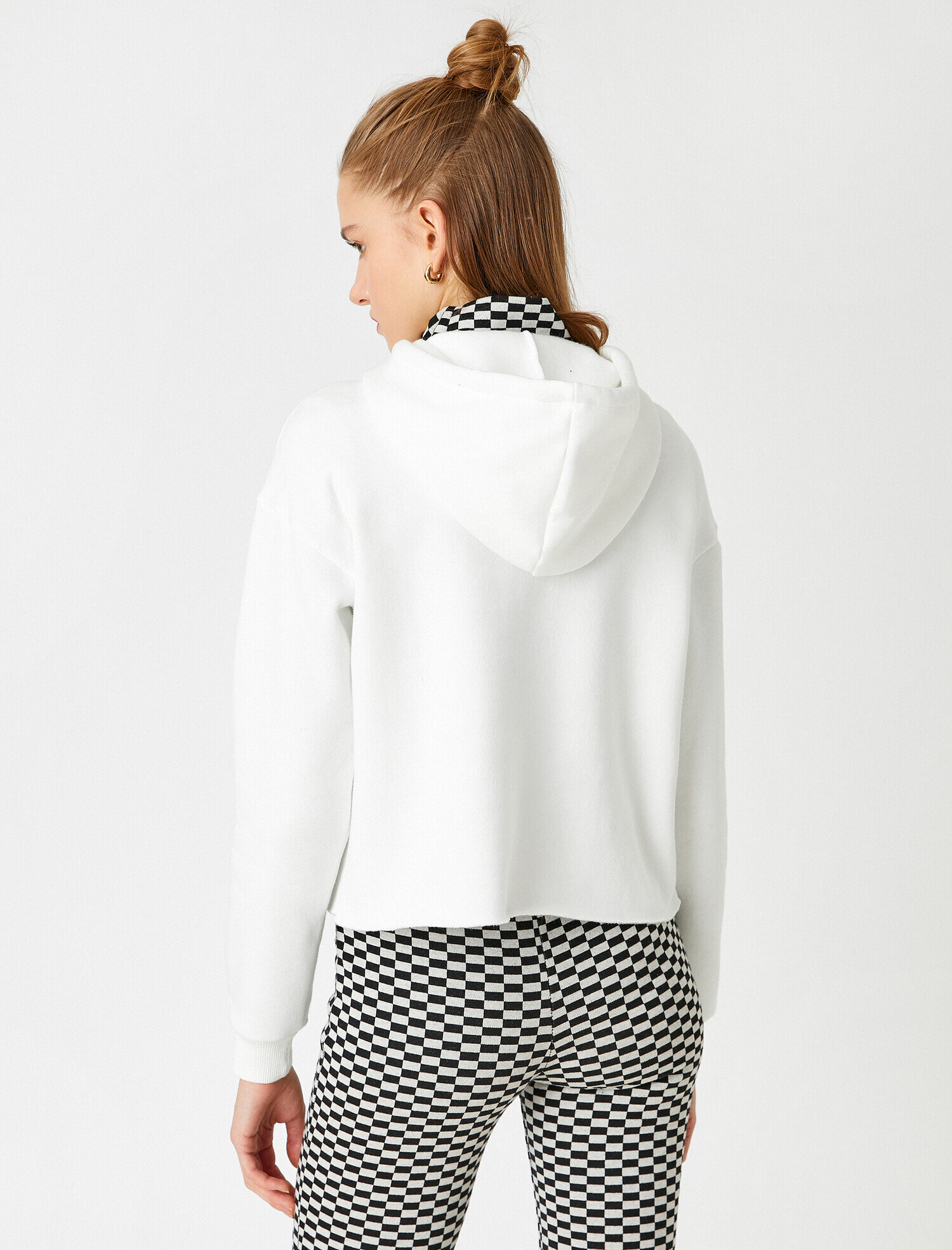   Kapüşonlu Baskılı Sweatshirt