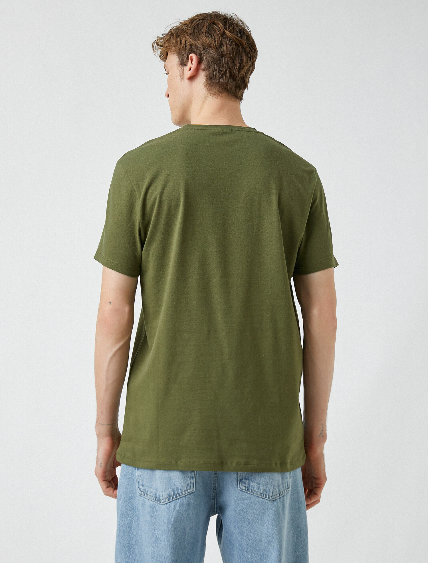 Koton Slim Fit Basic Tişört. 4