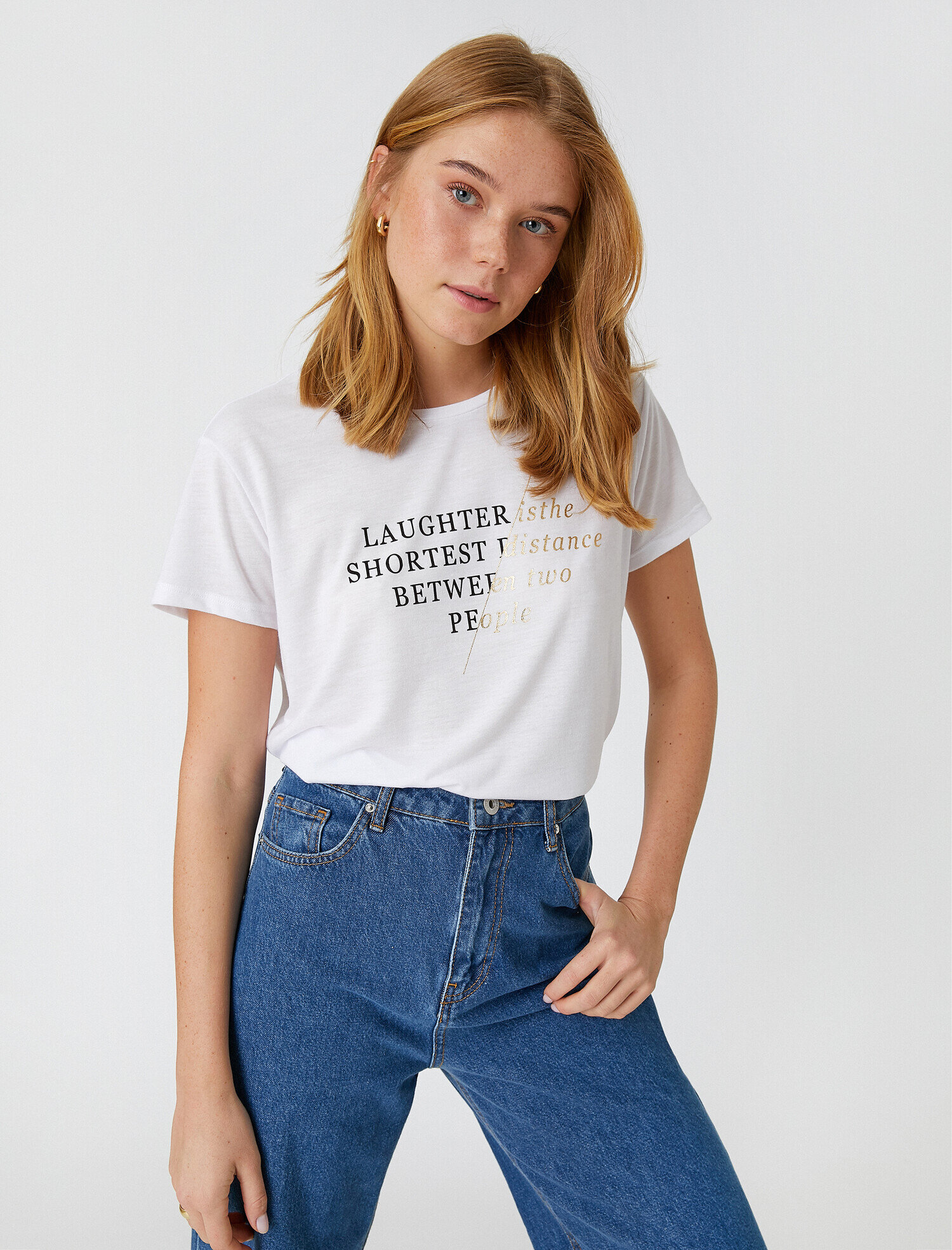   Baskılı Kısa Kollu Tişört