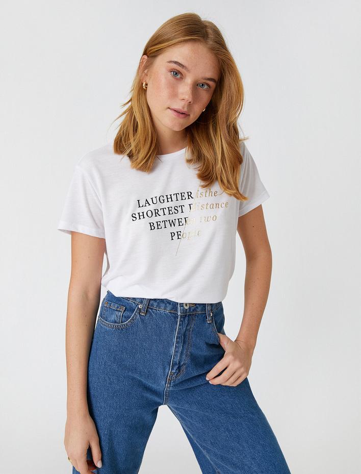  Baskılı Kısa Kollu Tişört