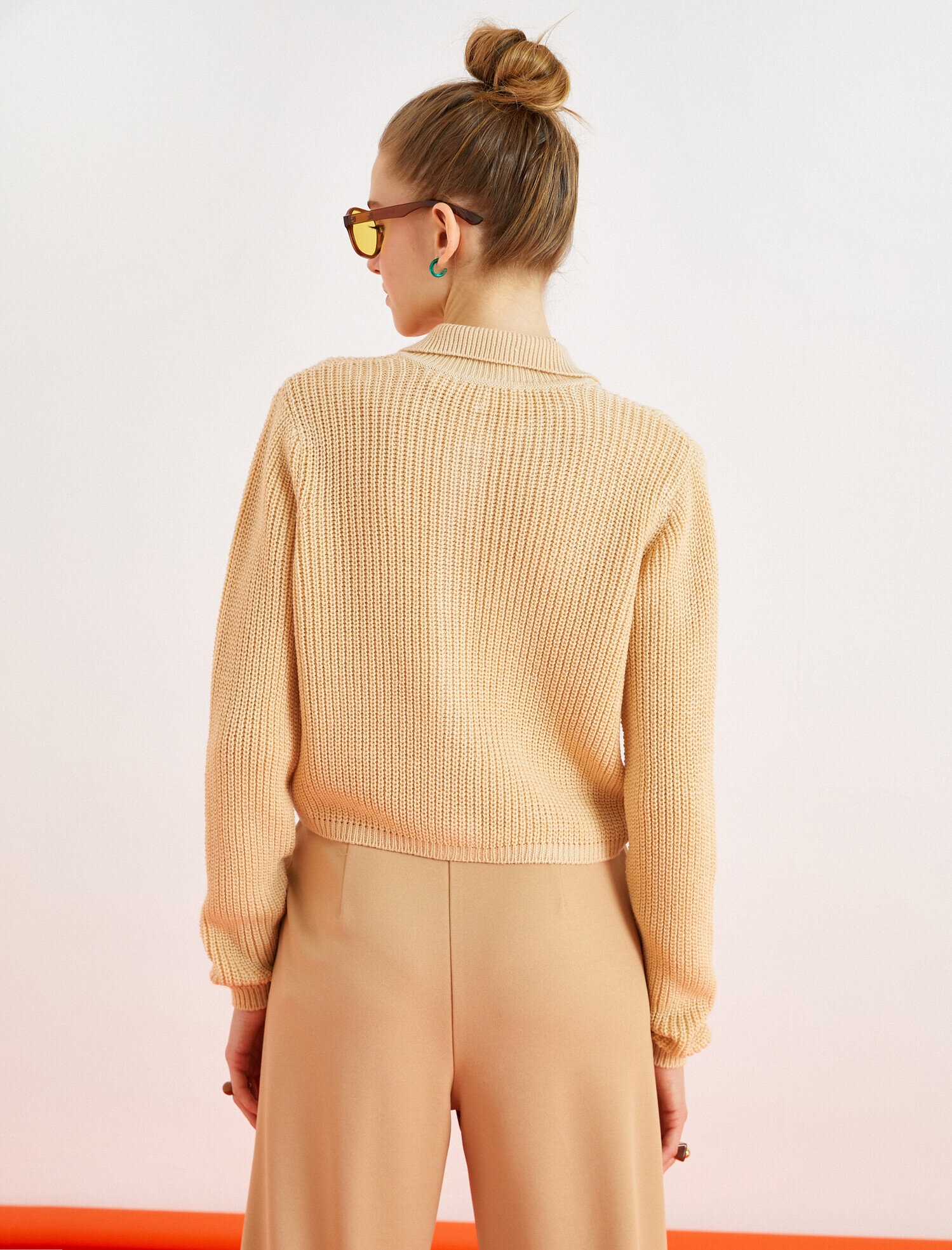   Düğmeli Triko Hırka