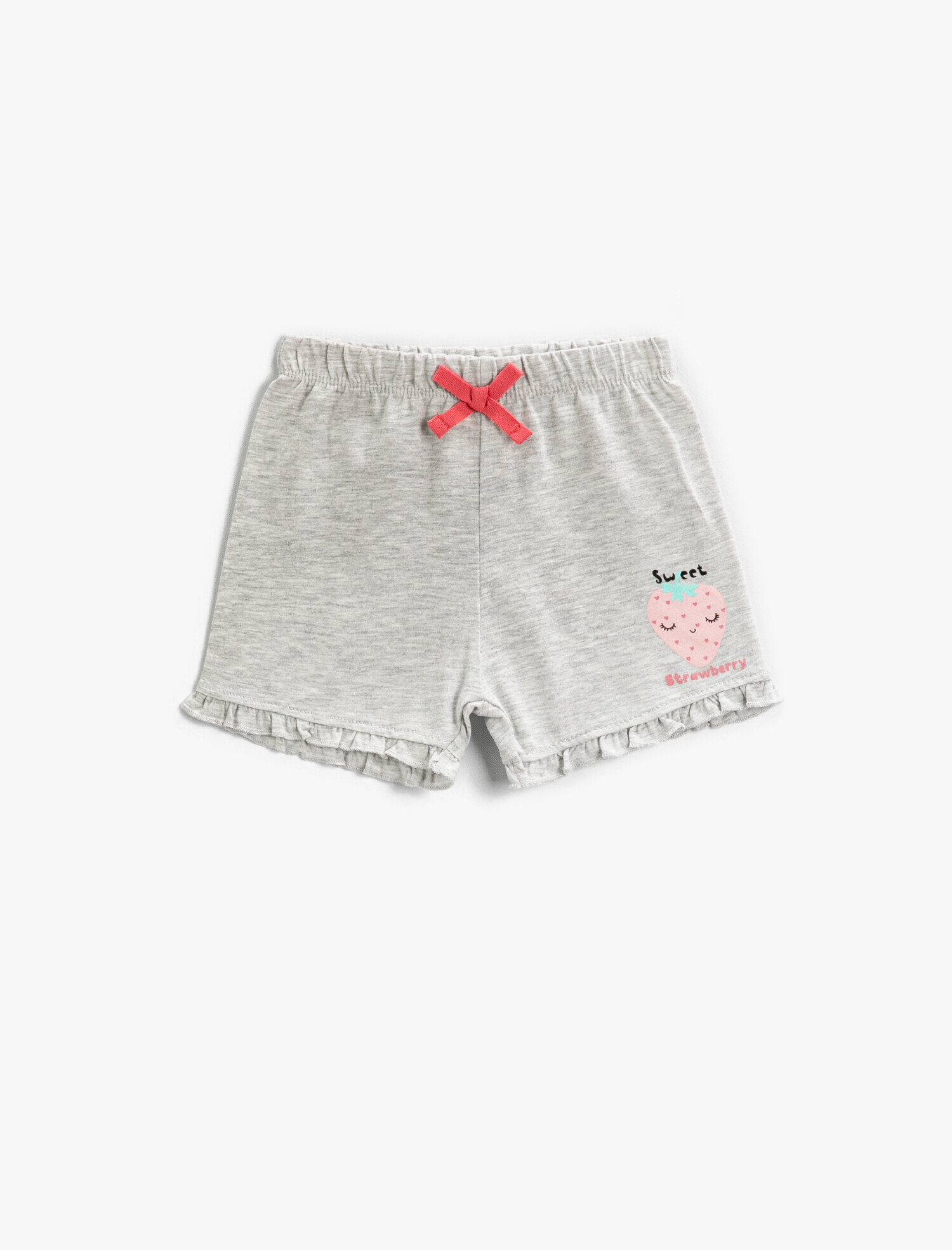  Kız Bebek Baskılı Beli Lastikli Şort