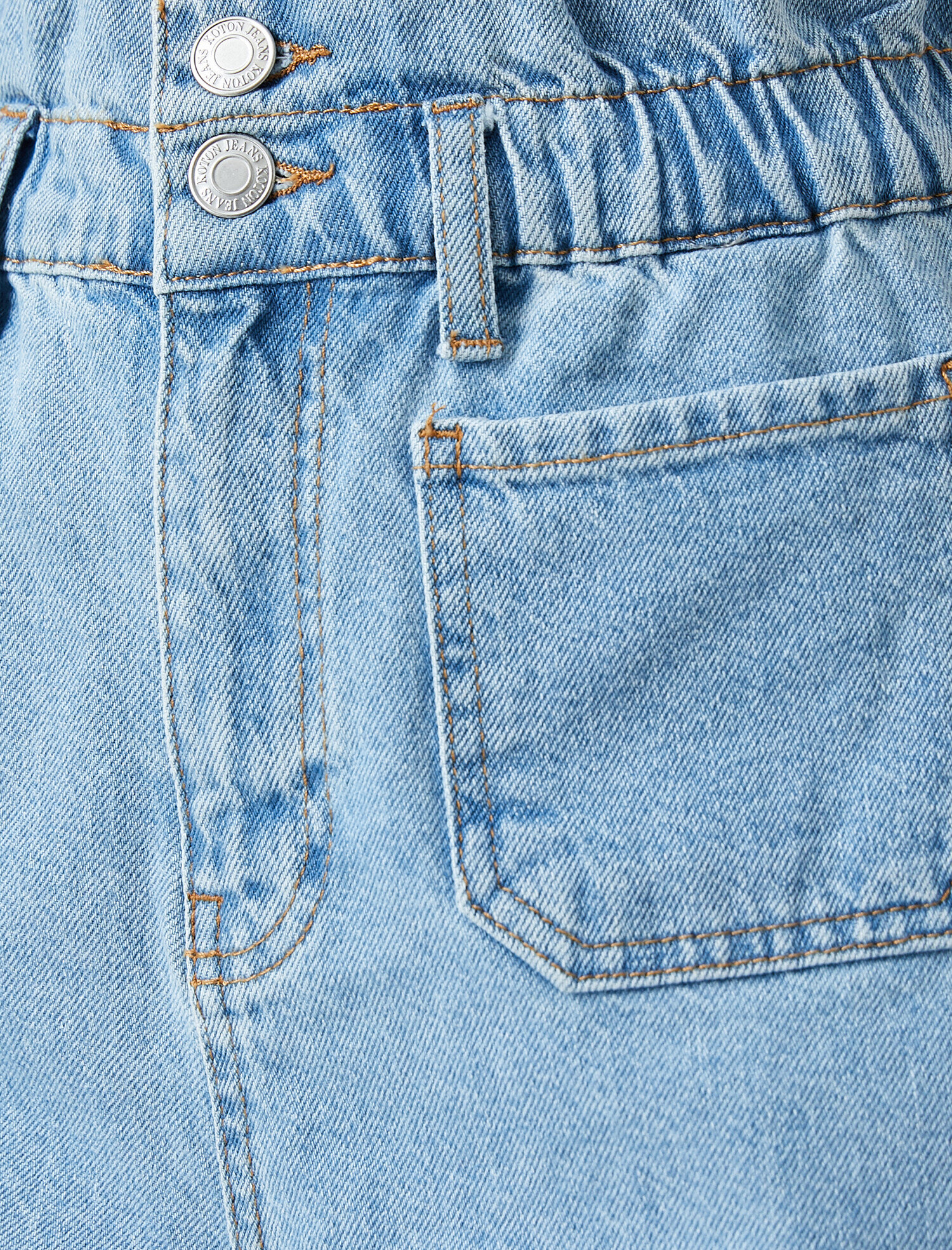   Yüksek Bel Kot Şort