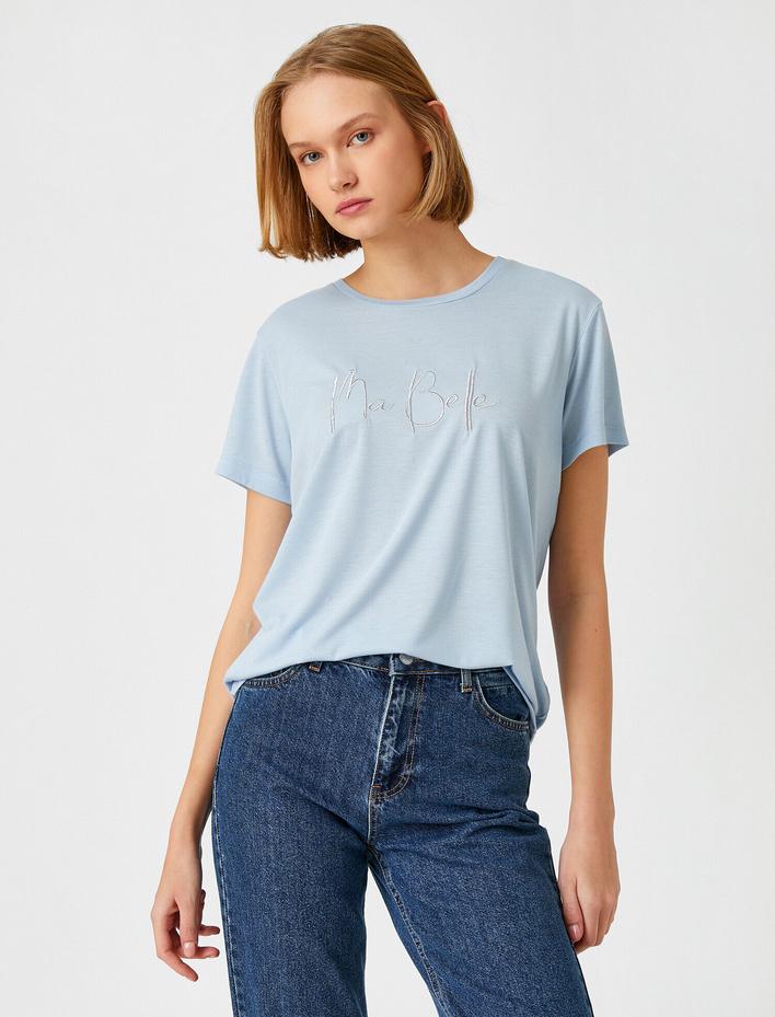  Baskılı Kısa Kollu Tişört