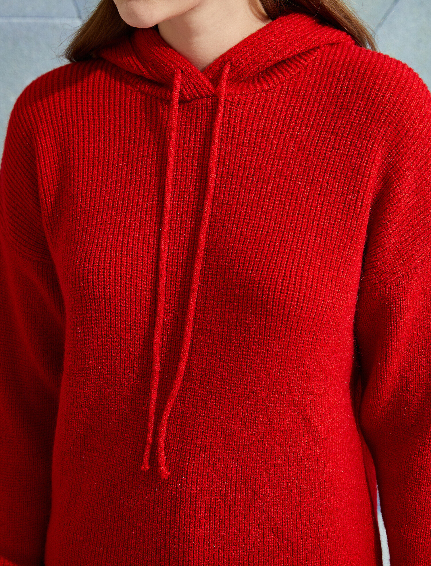   Kapüşonlu Triko Kazak