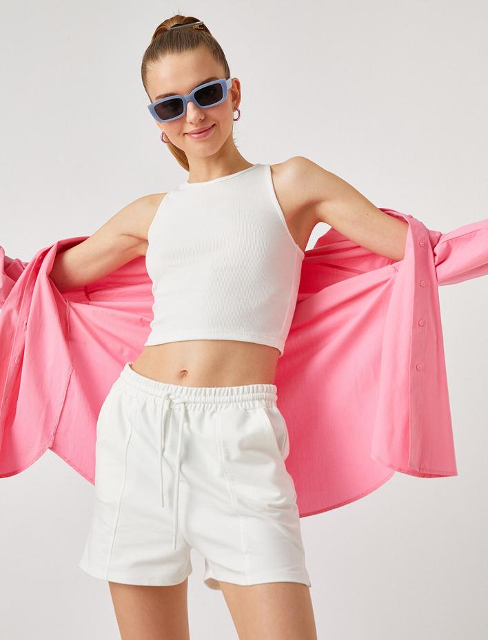  Halter Yaka Crop Atlet