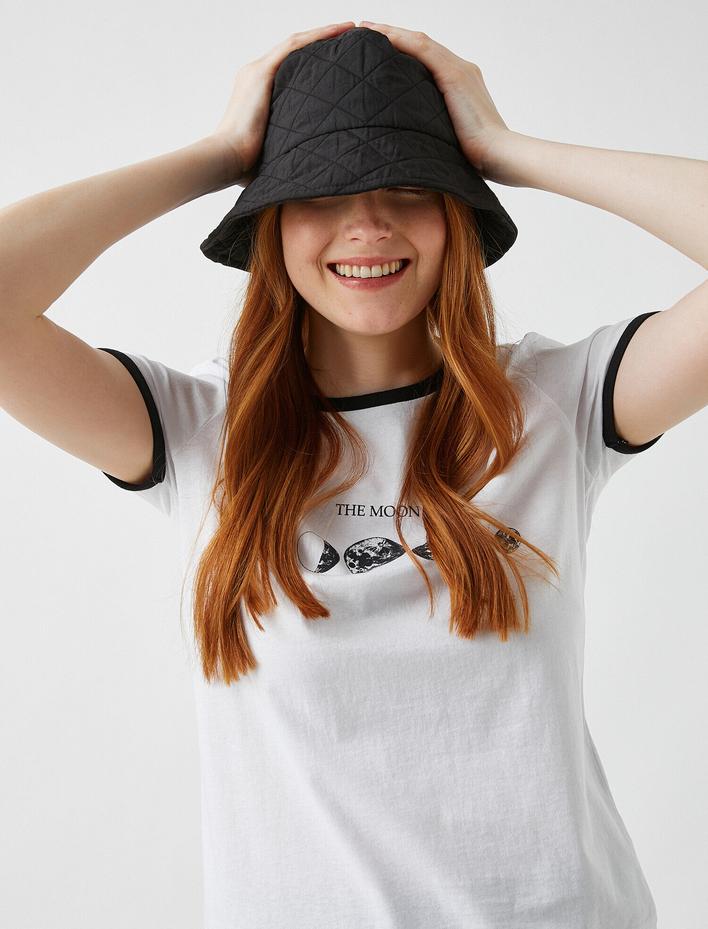  Baskılı Kısa Kollu Pamuklu Tişört