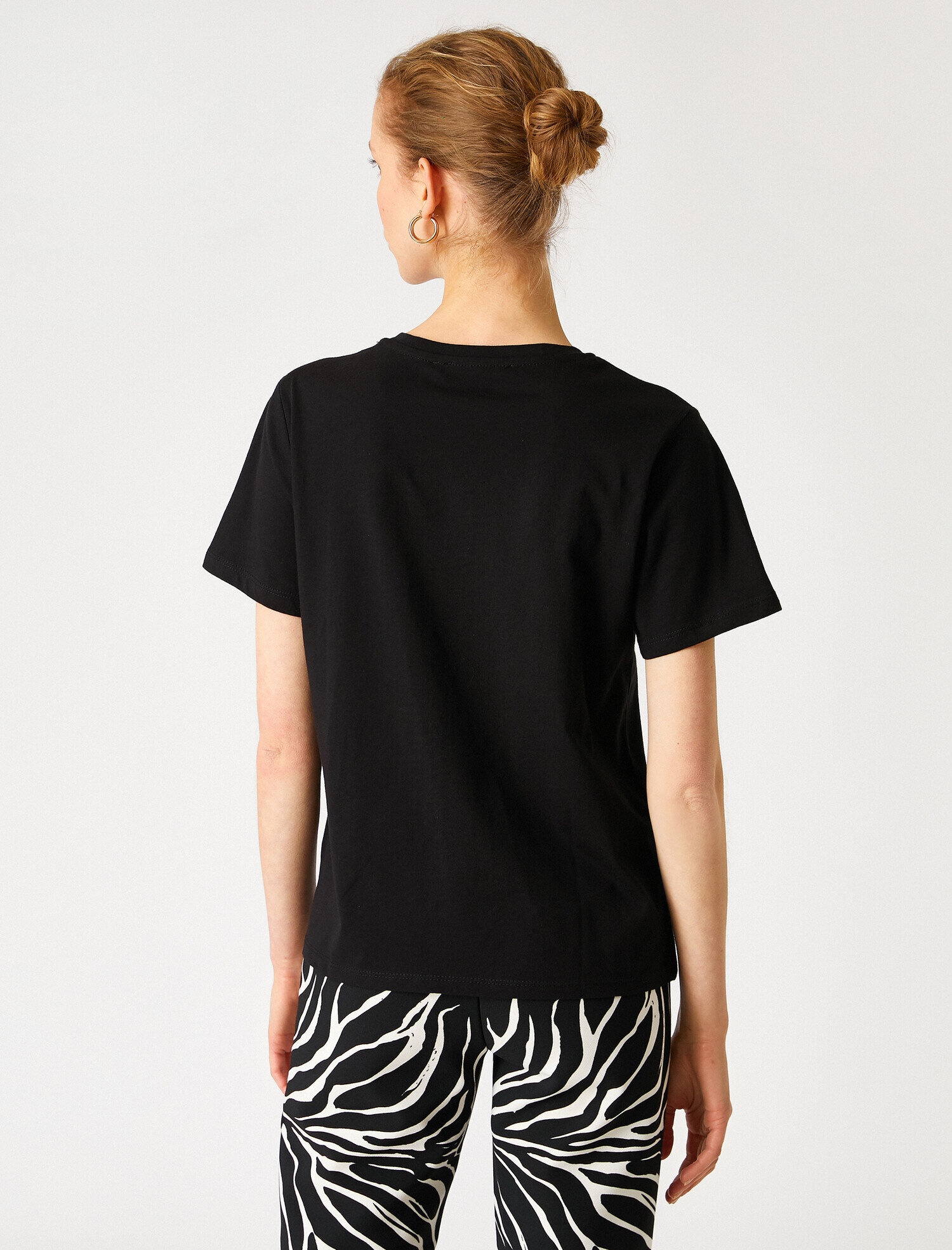   Bisiklet Yaka Kısa Kollu Pamuklu Basic Tişört