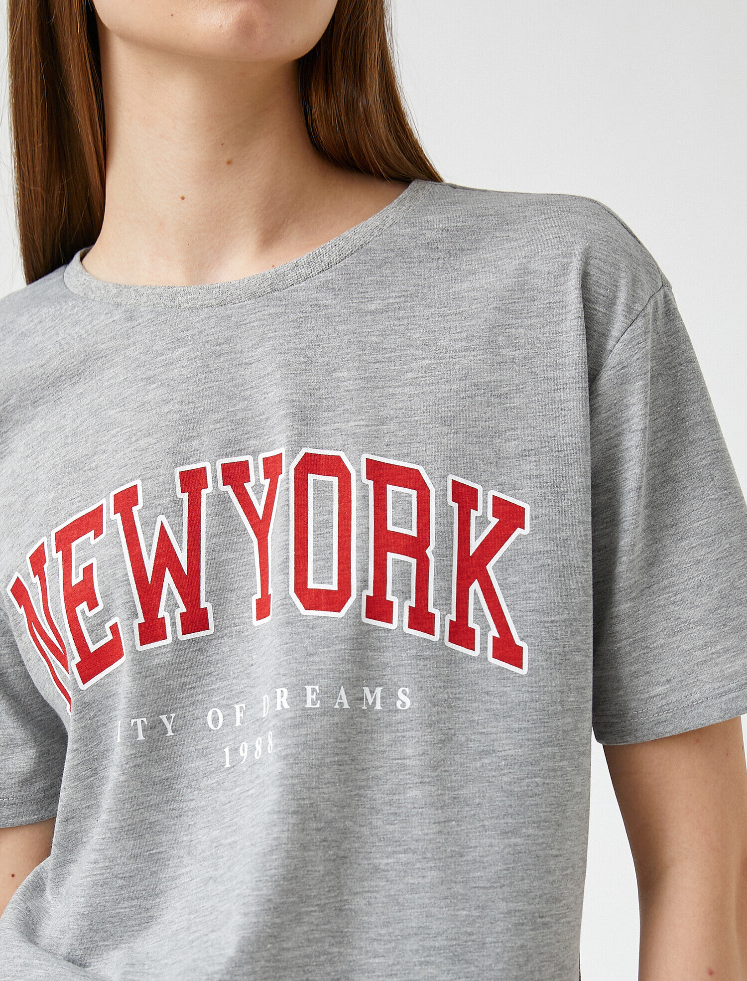   New York Baskılı Kısa Kollu Tişört
